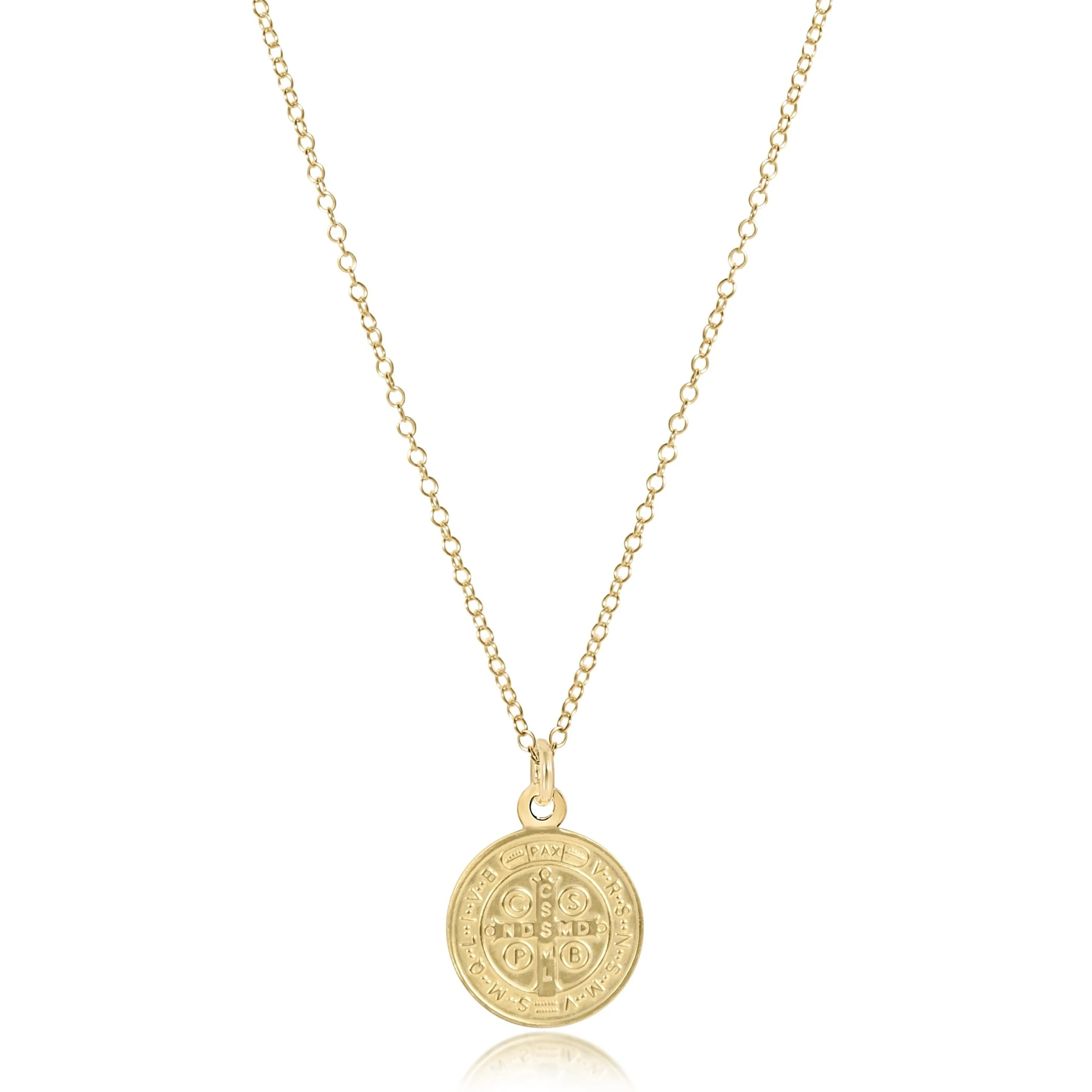 16" Necklace Gold - Blessing Gold Disc