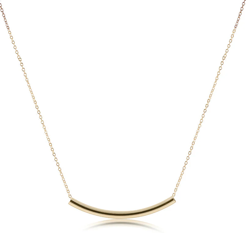 16" necklace gold - bliss bar smooth