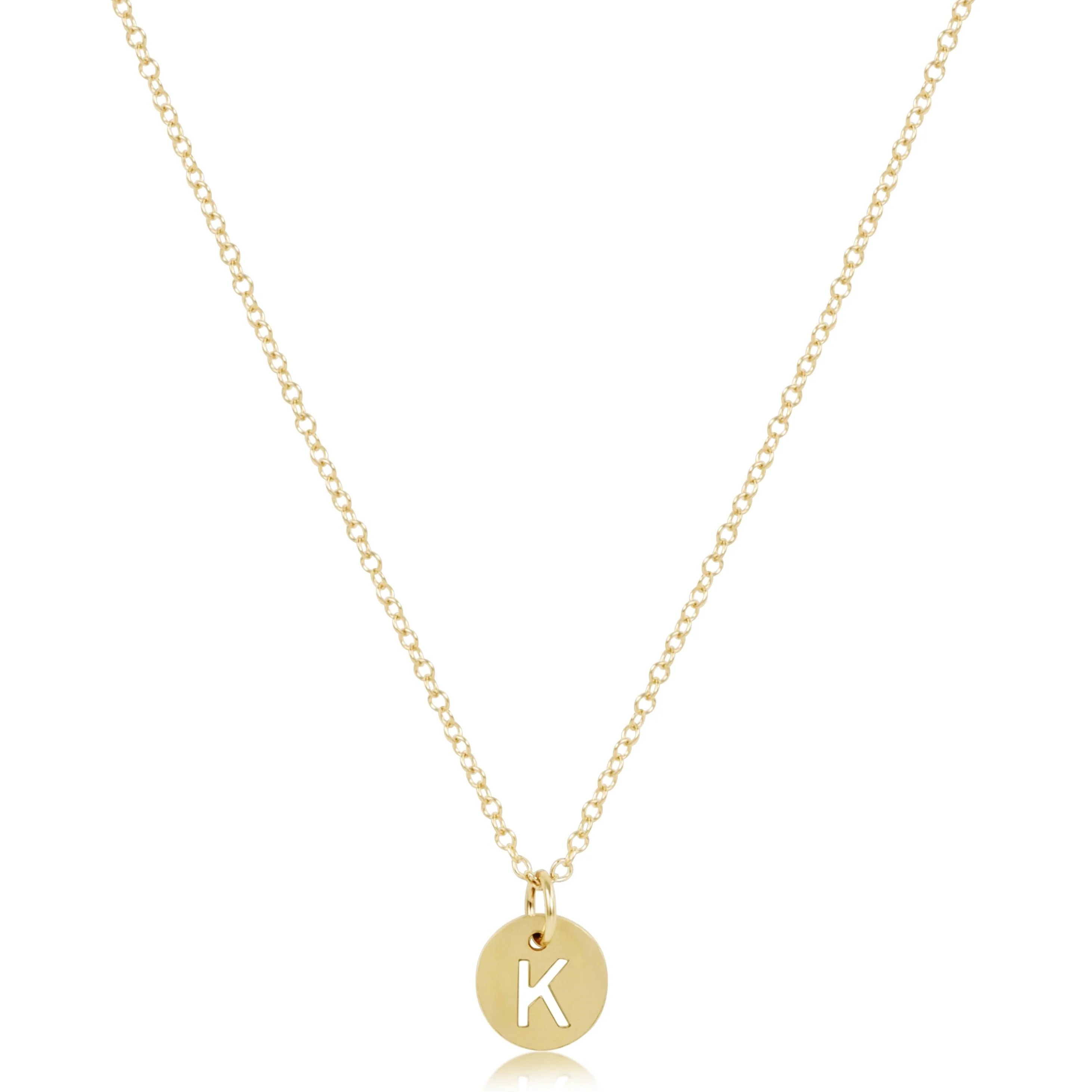 16" Necklace Gold - Respect Small Gold Disc - Image 11