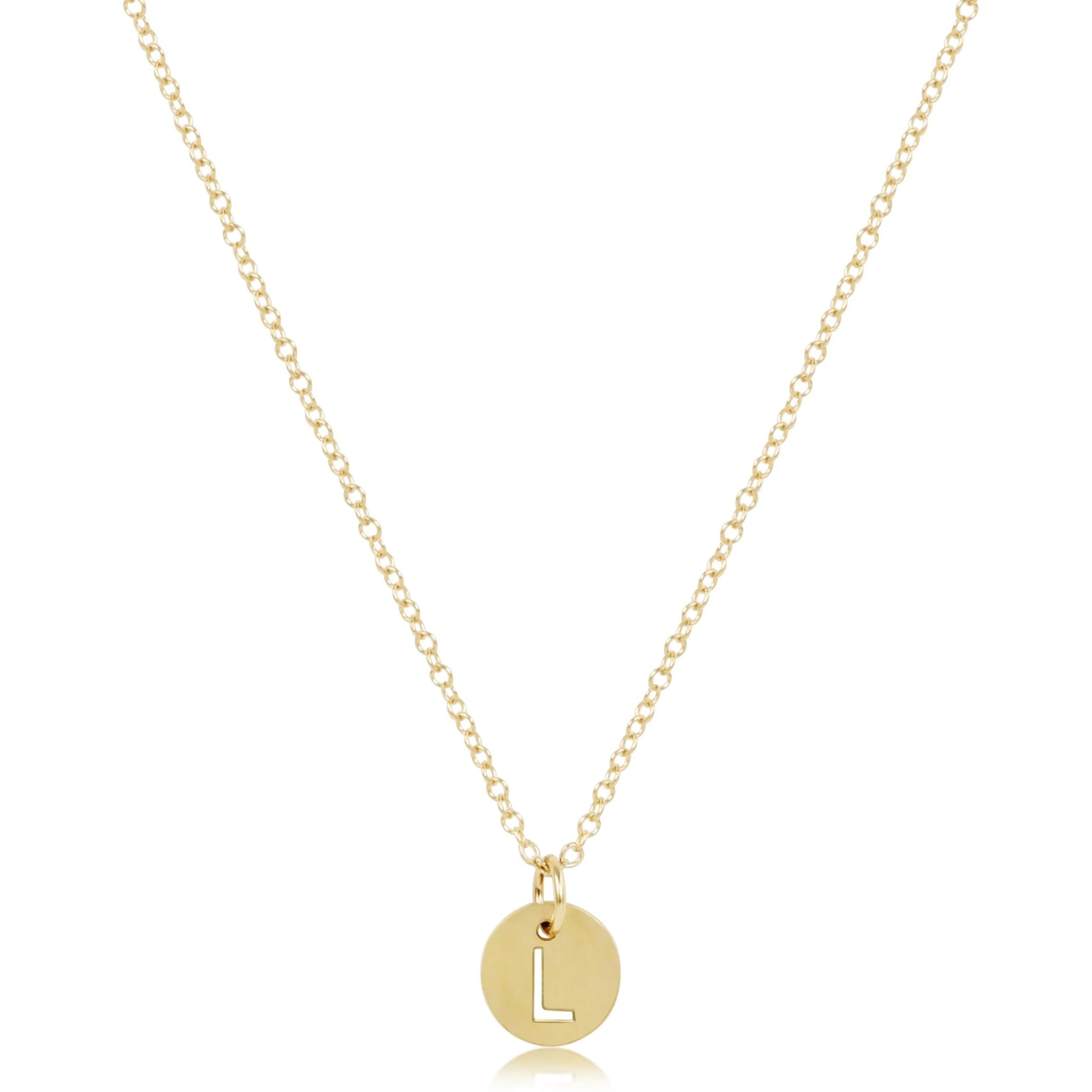 16" Necklace Gold - Respect Small Gold Disc - Image 12