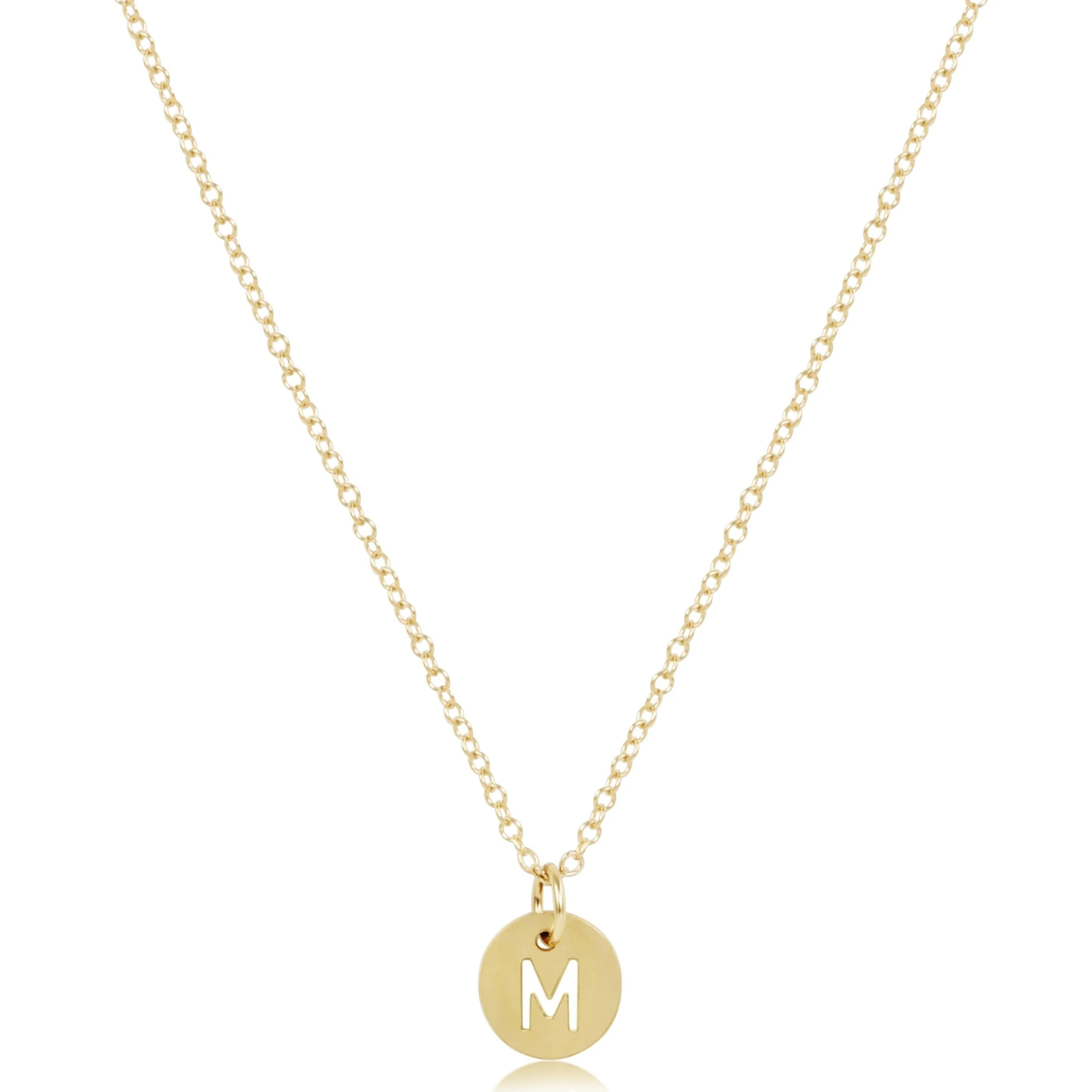 16" Necklace Gold - Respect Small Gold Disc - Image 13