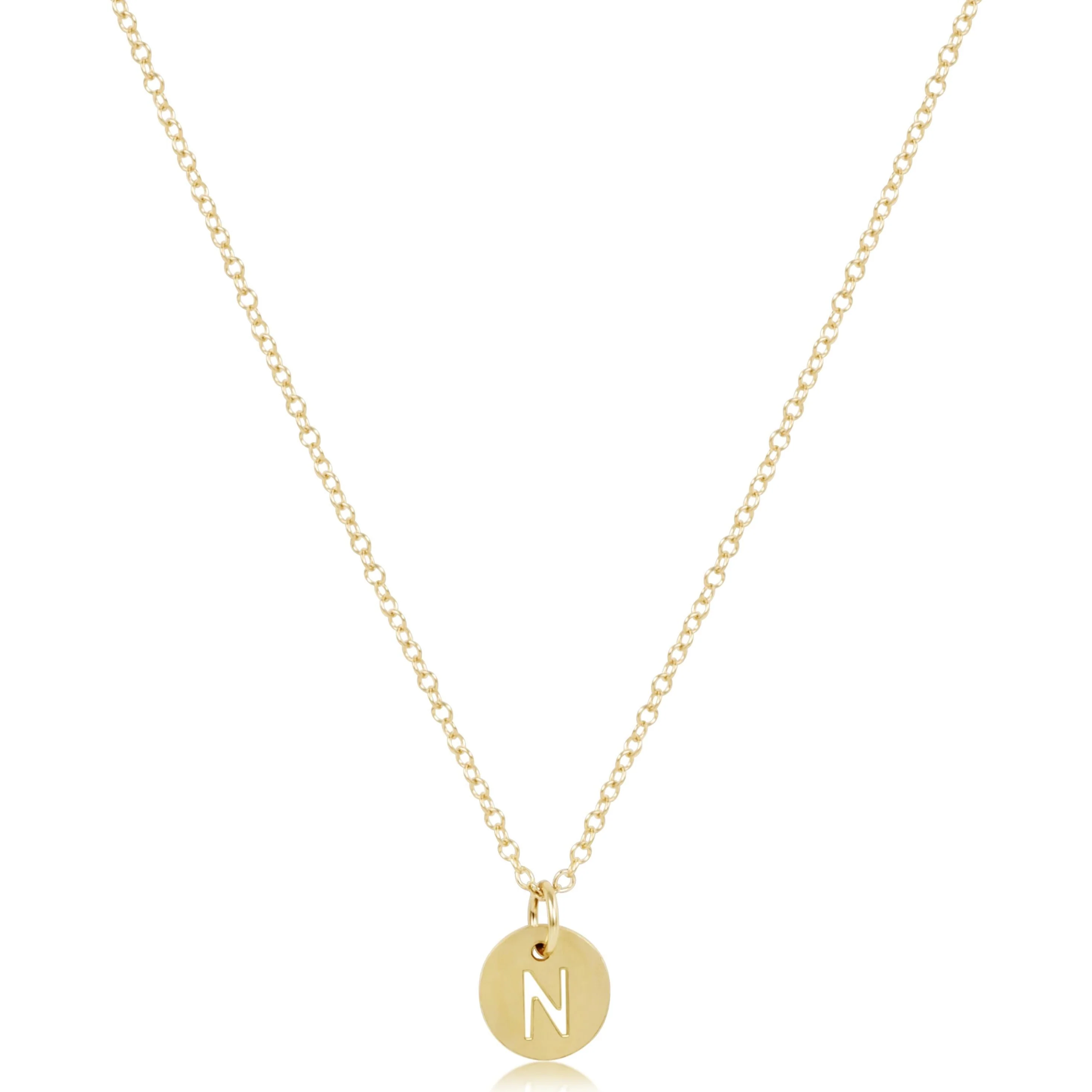 16" Necklace Gold - Respect Small Gold Disc - Image 14