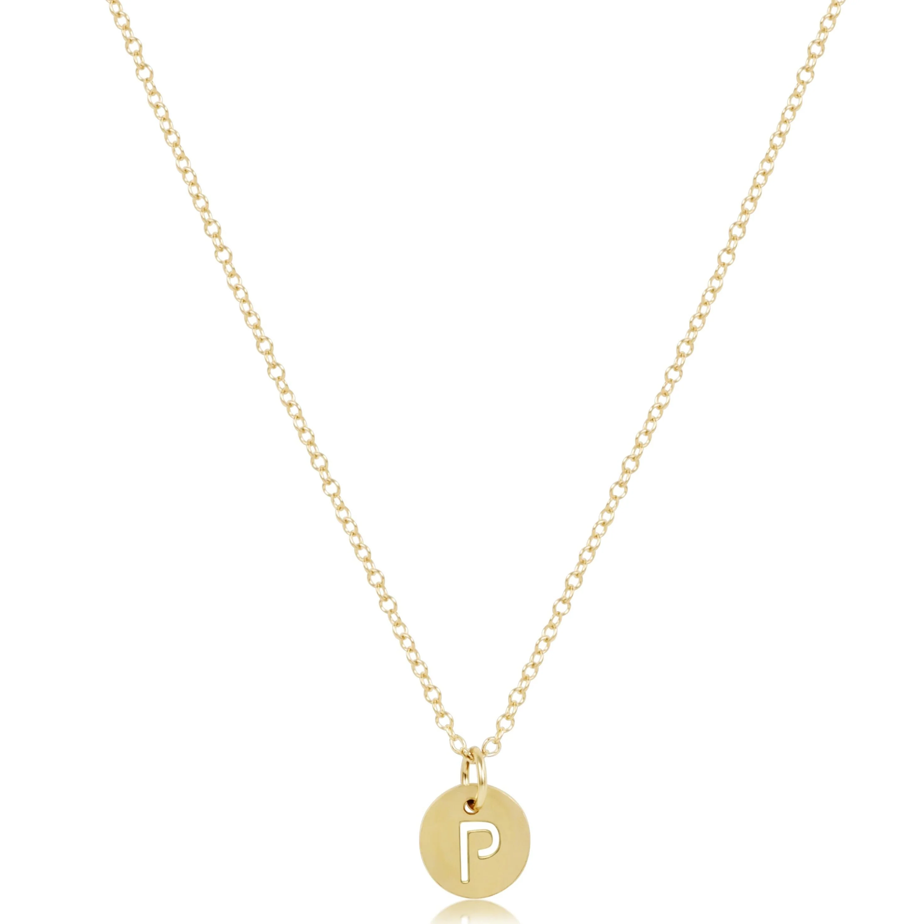 16" Necklace Gold - Respect Small Gold Disc - Image 16