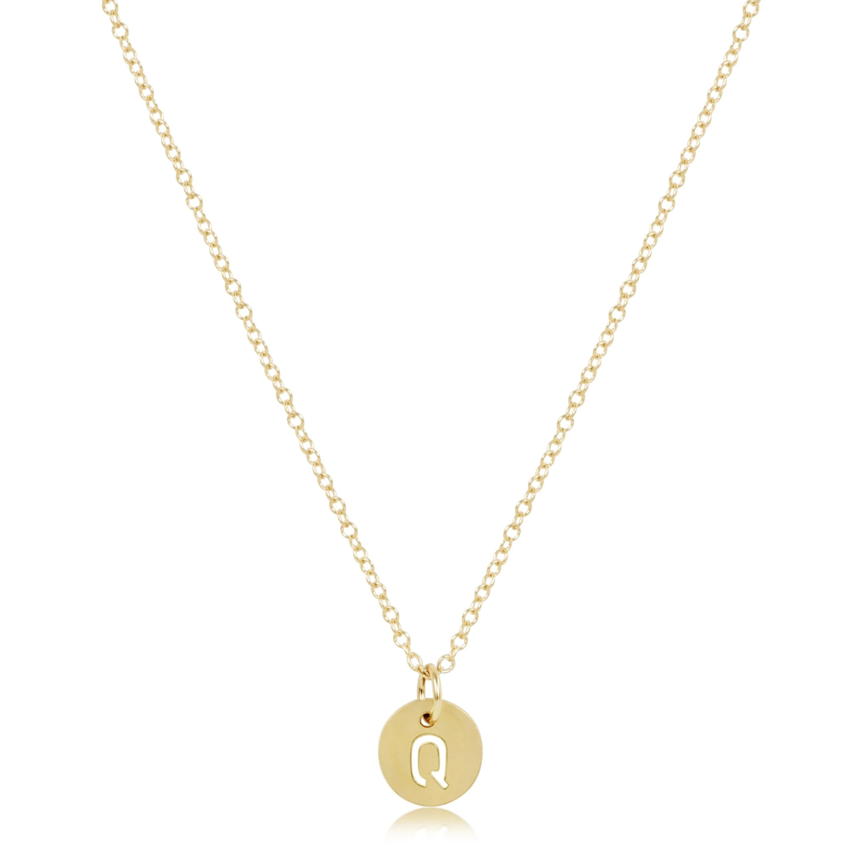 16" Necklace Gold - Respect Small Gold Disc - Image 17