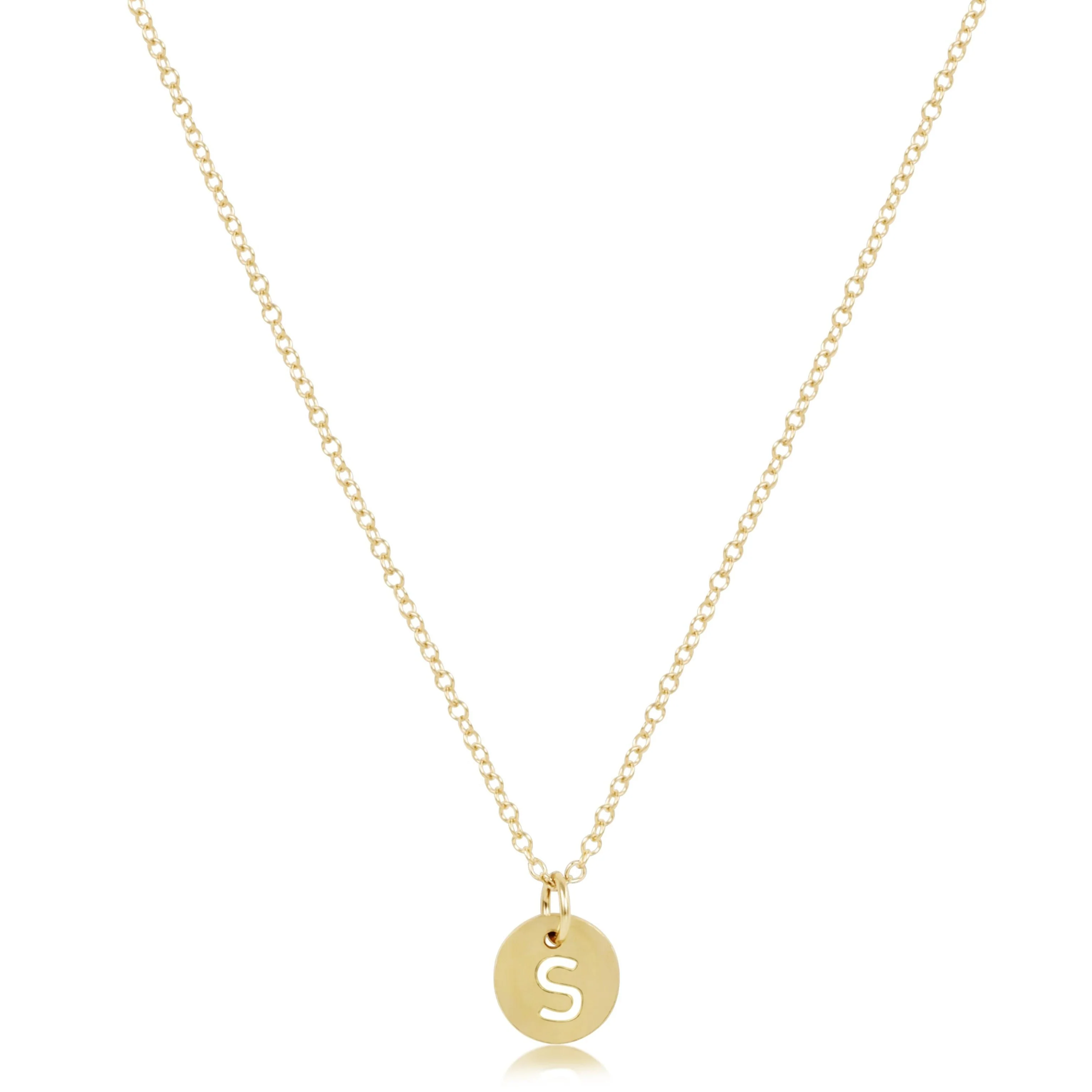 16" Necklace Gold - Respect Small Gold Disc - Image 19