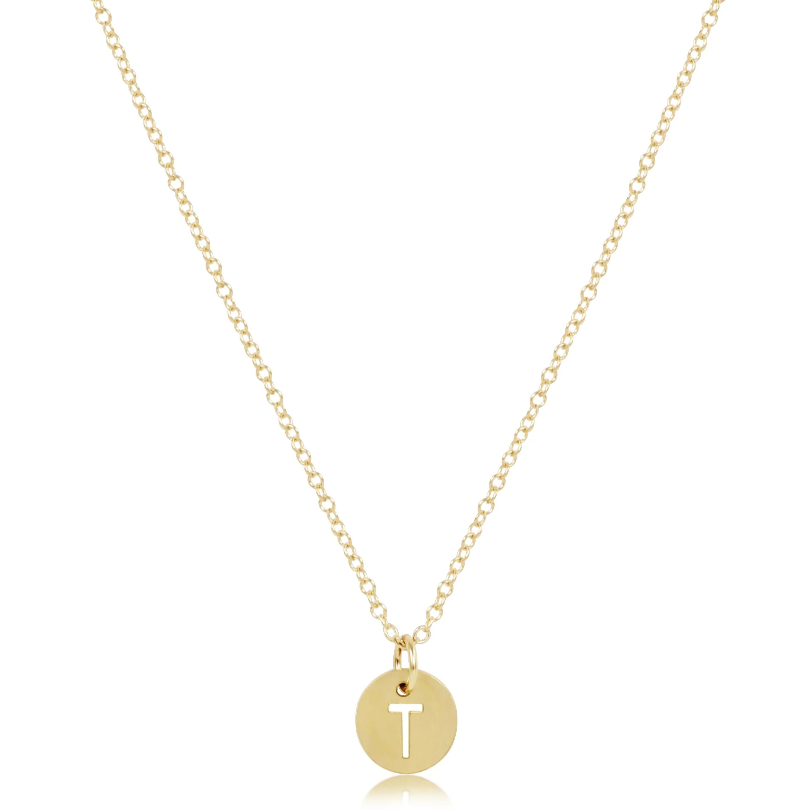 16" Necklace Gold - Respect Small Gold Disc - Image 20