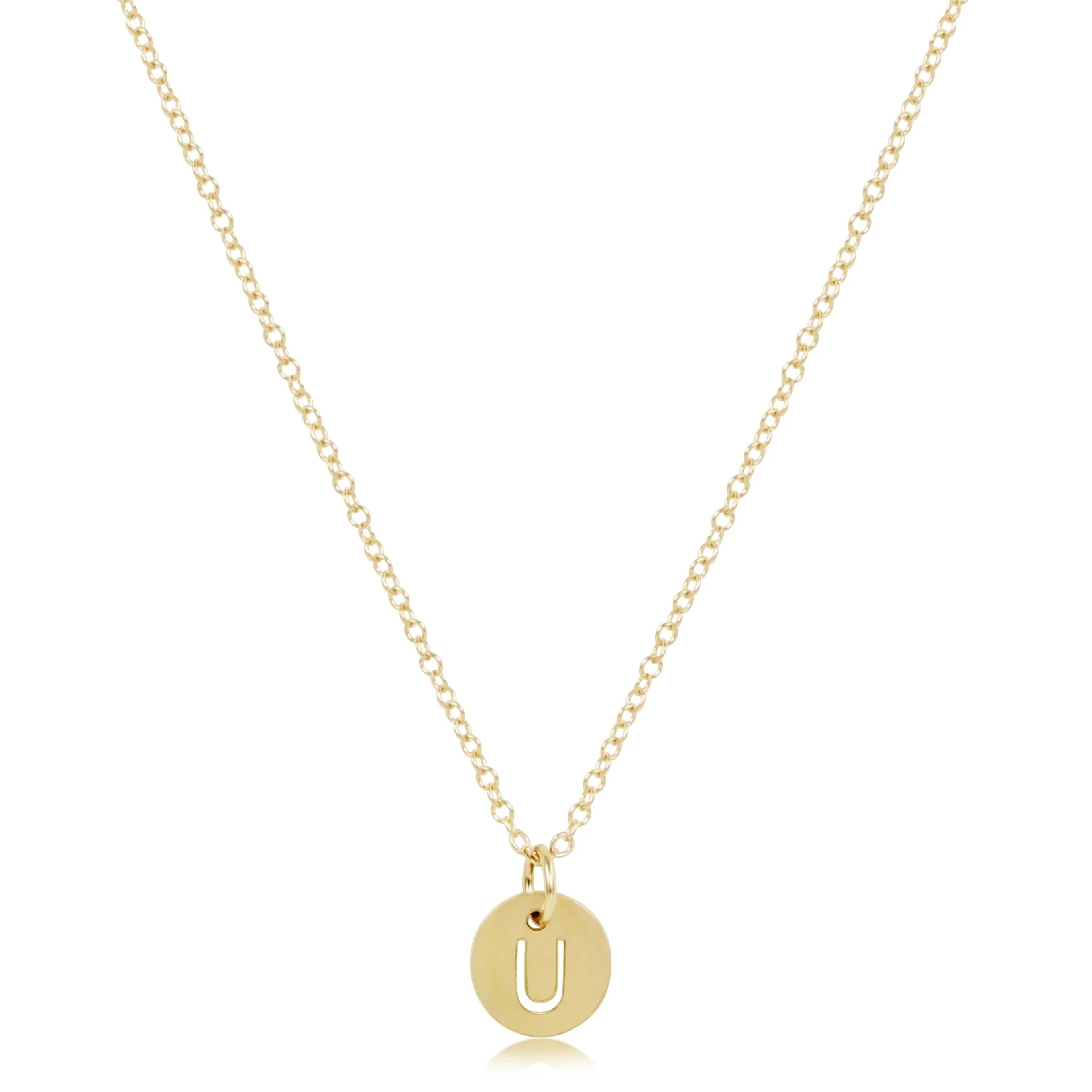 16" Necklace Gold - Respect Small Gold Disc - Image 21