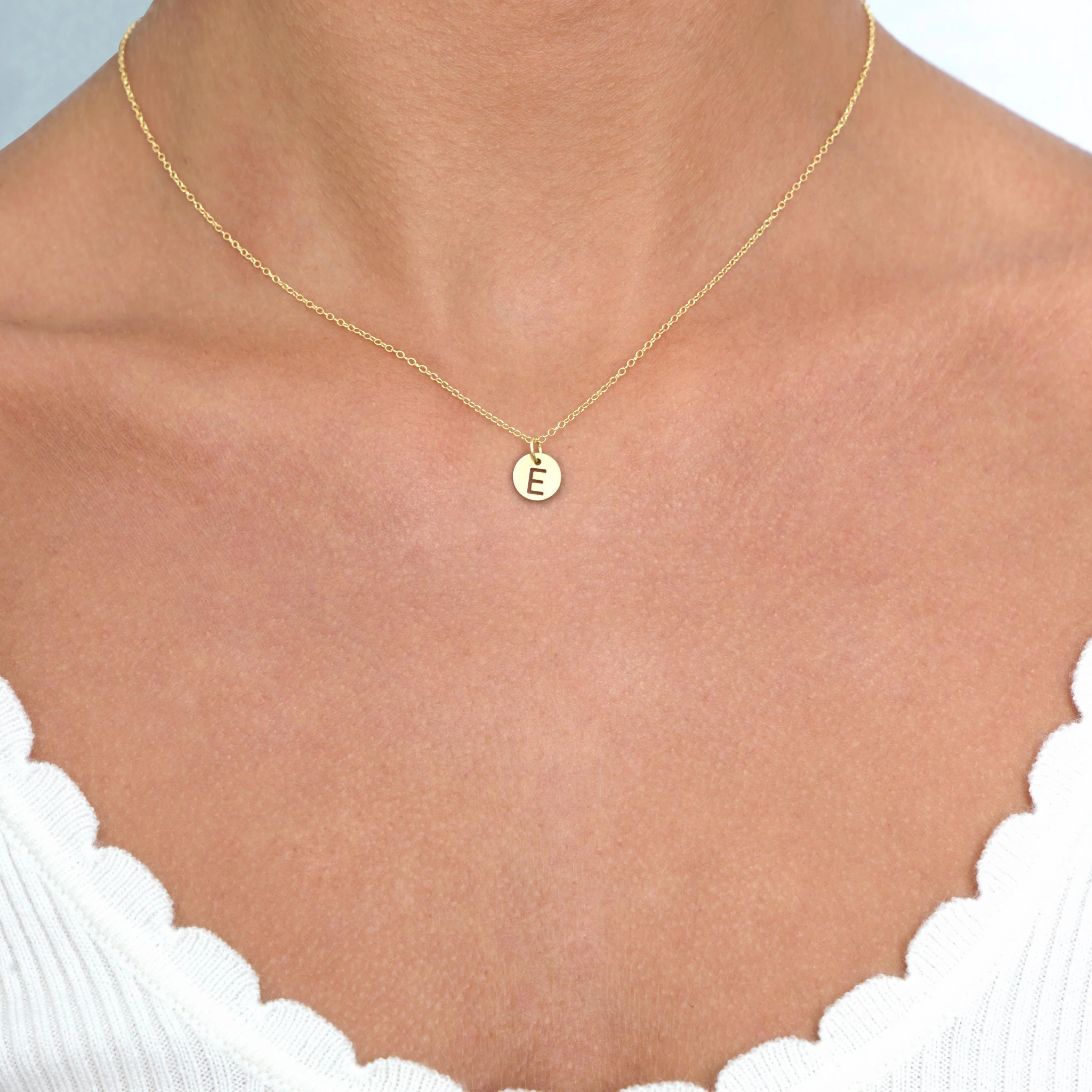 16" Necklace Gold - Respect Small Gold Disc - Image 27