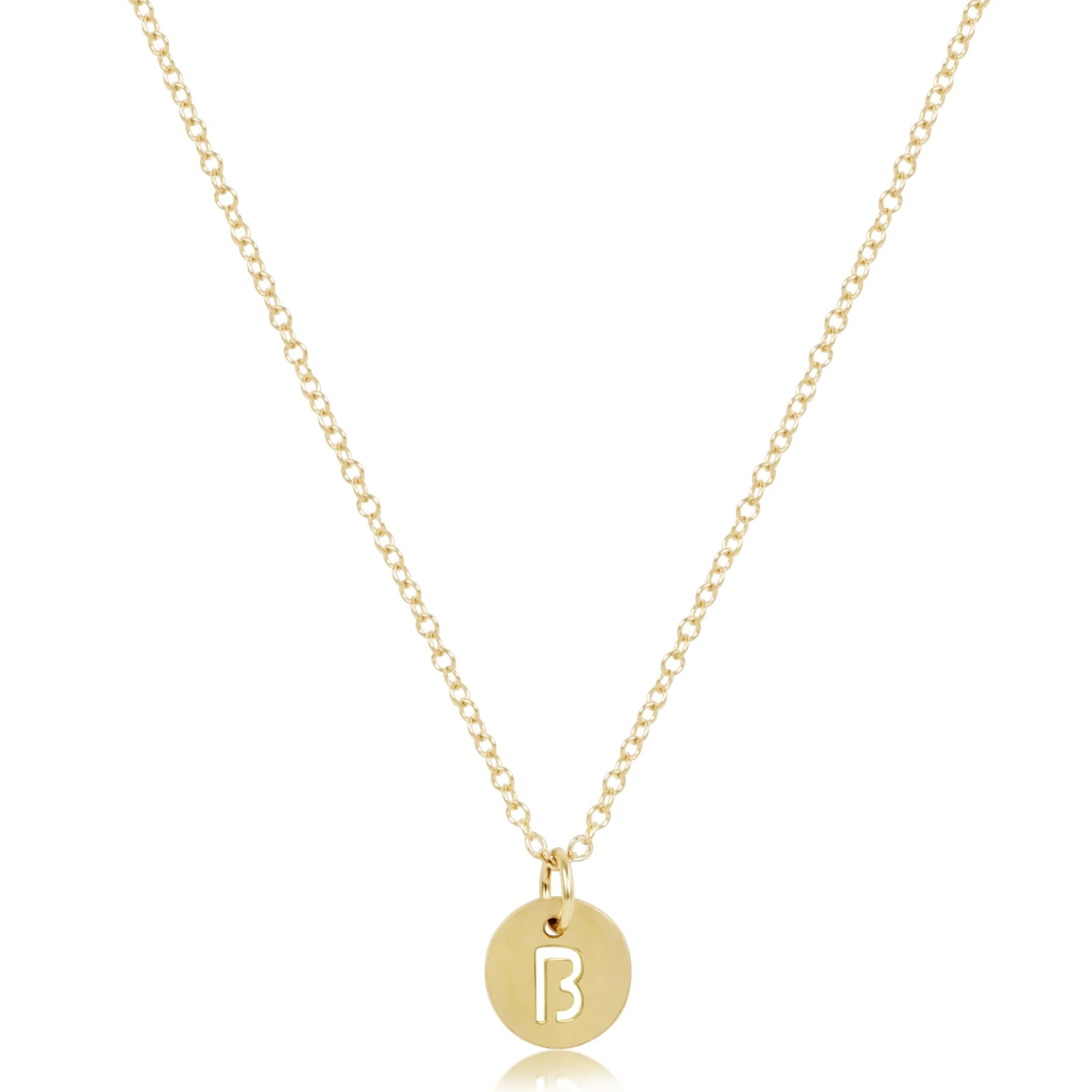 16" Necklace Gold - Respect Small Gold Disc - Image 3