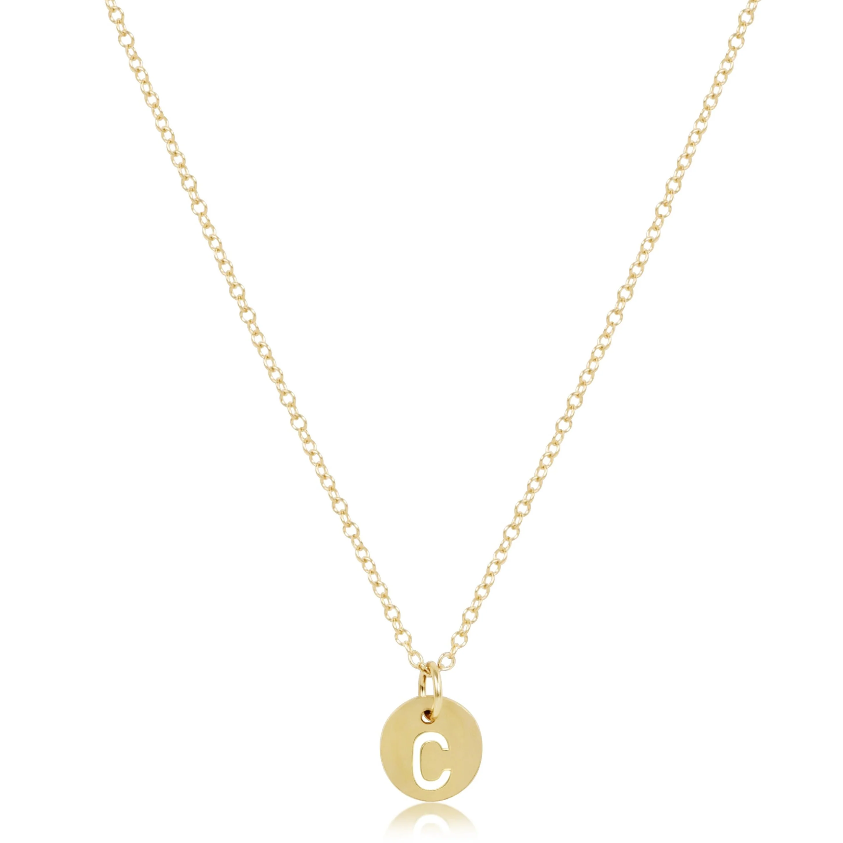 16" Necklace Gold - Respect Small Gold Disc - Image 4