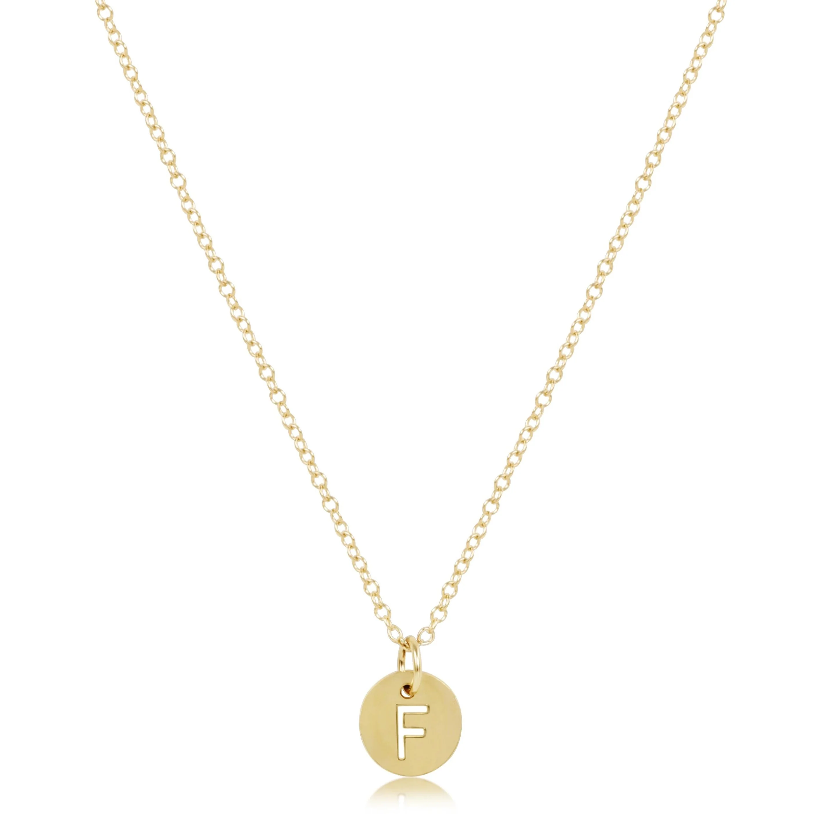 16" Necklace Gold - Respect Small Gold Disc - Image 6
