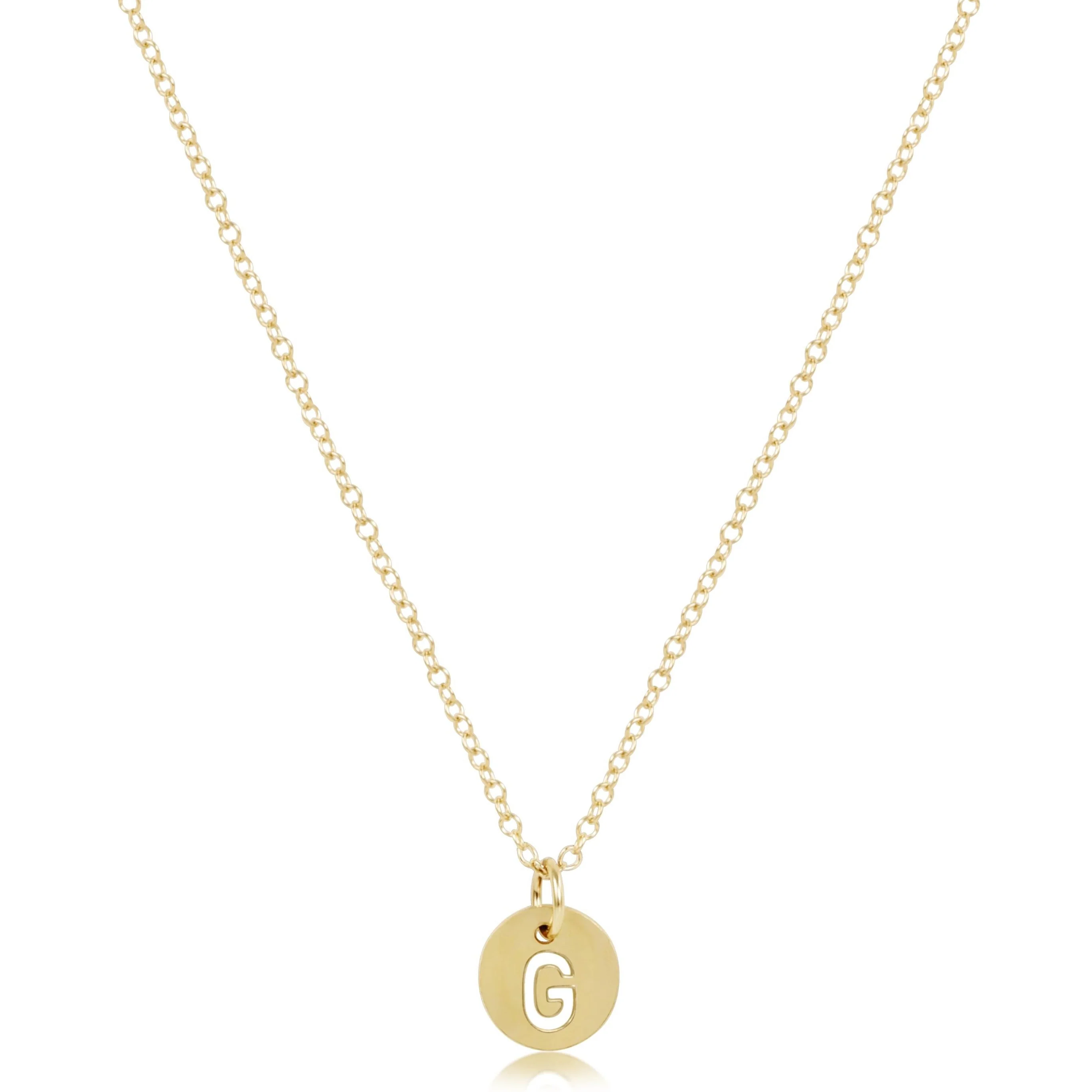 16" Necklace Gold - Respect Small Gold Disc - Image 7