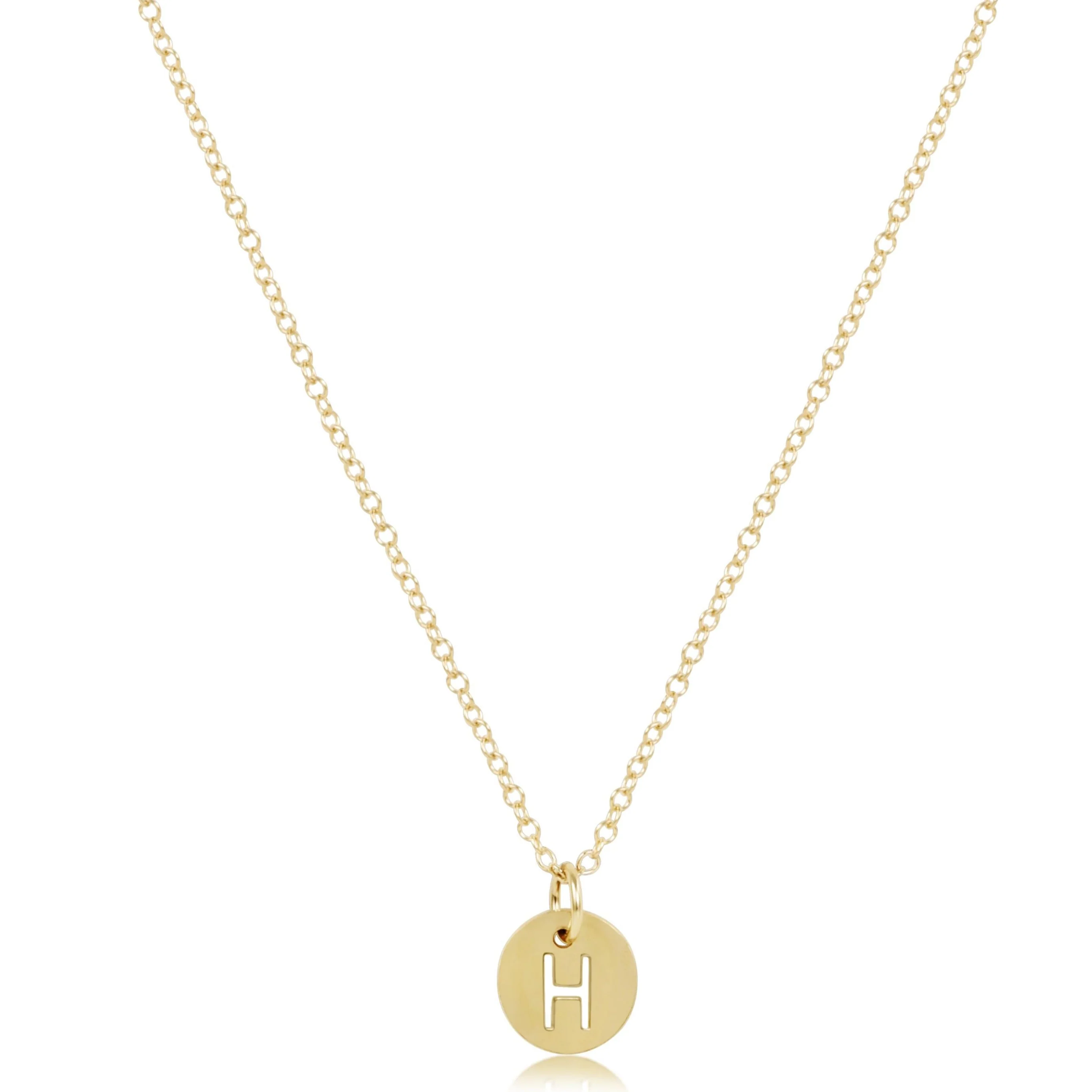 16" Necklace Gold - Respect Small Gold Disc - Image 8