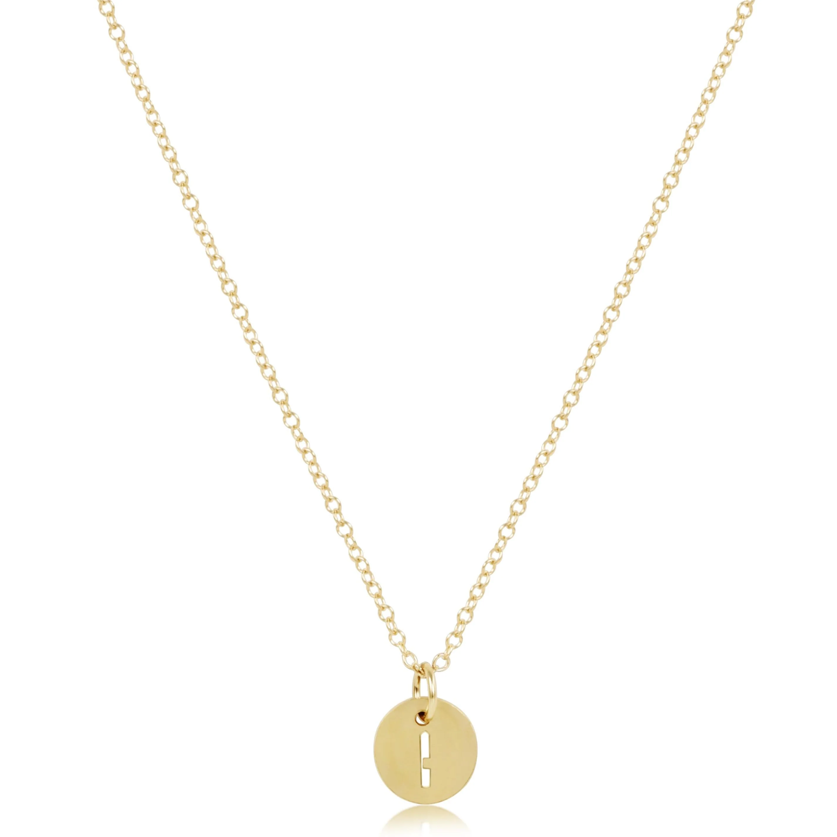16" Necklace Gold - Respect Small Gold Disc - Image 9