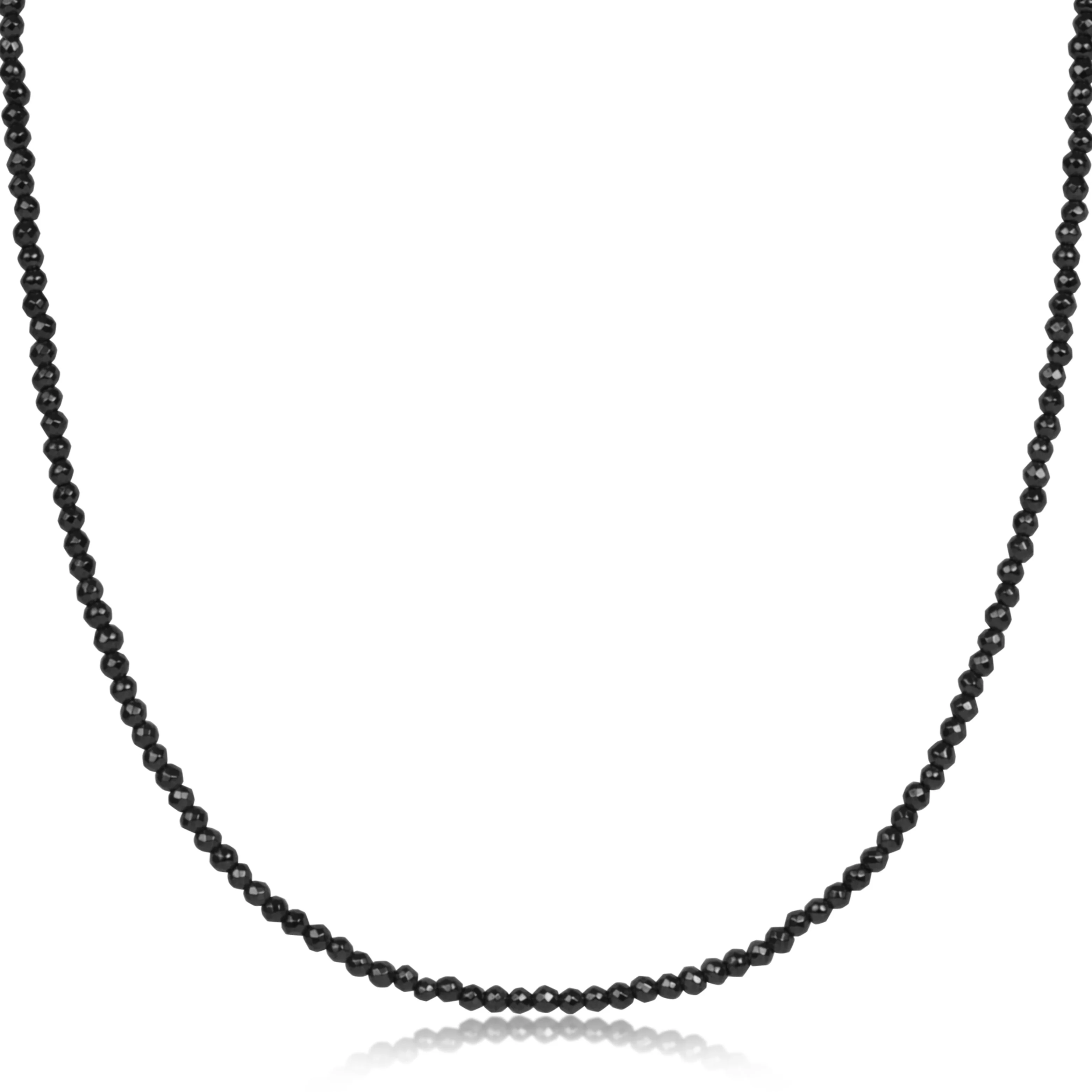 choker faceted hematite 2mm bead