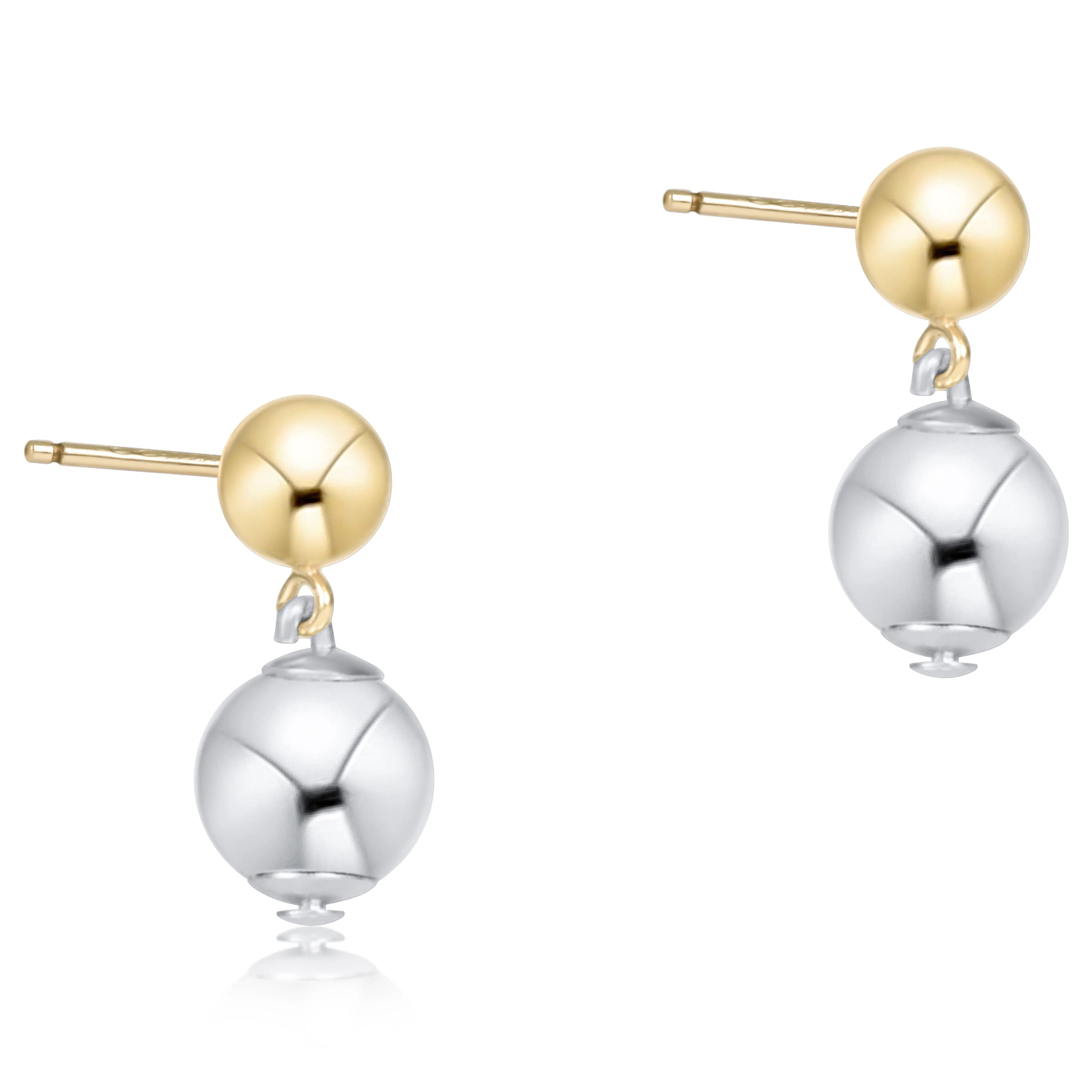 Classic 10mm Ball Drop Stud - Mixed Metal
