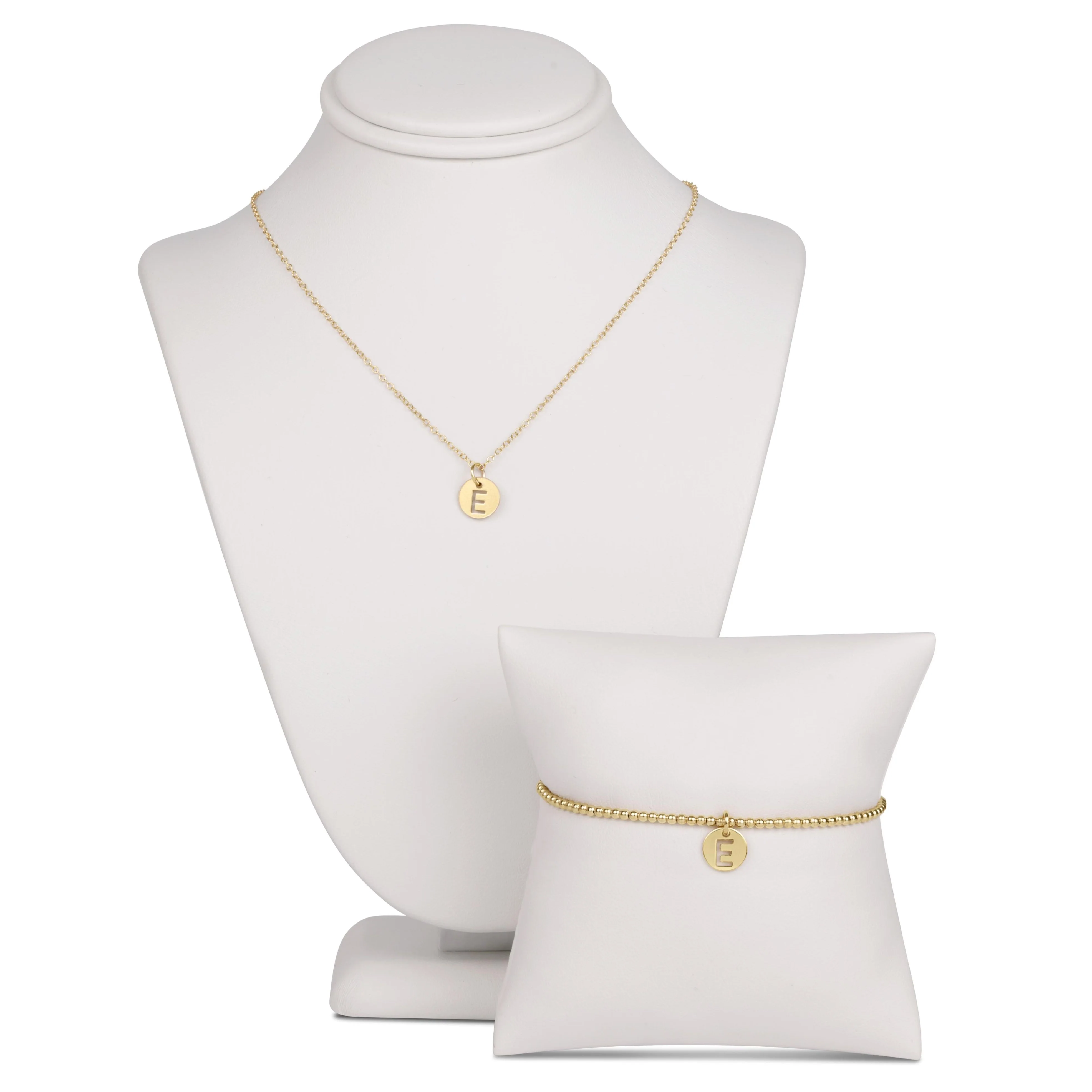 Classic Gold 2mm Bead Bracelet - Respect Small Gold Disc - Image 3