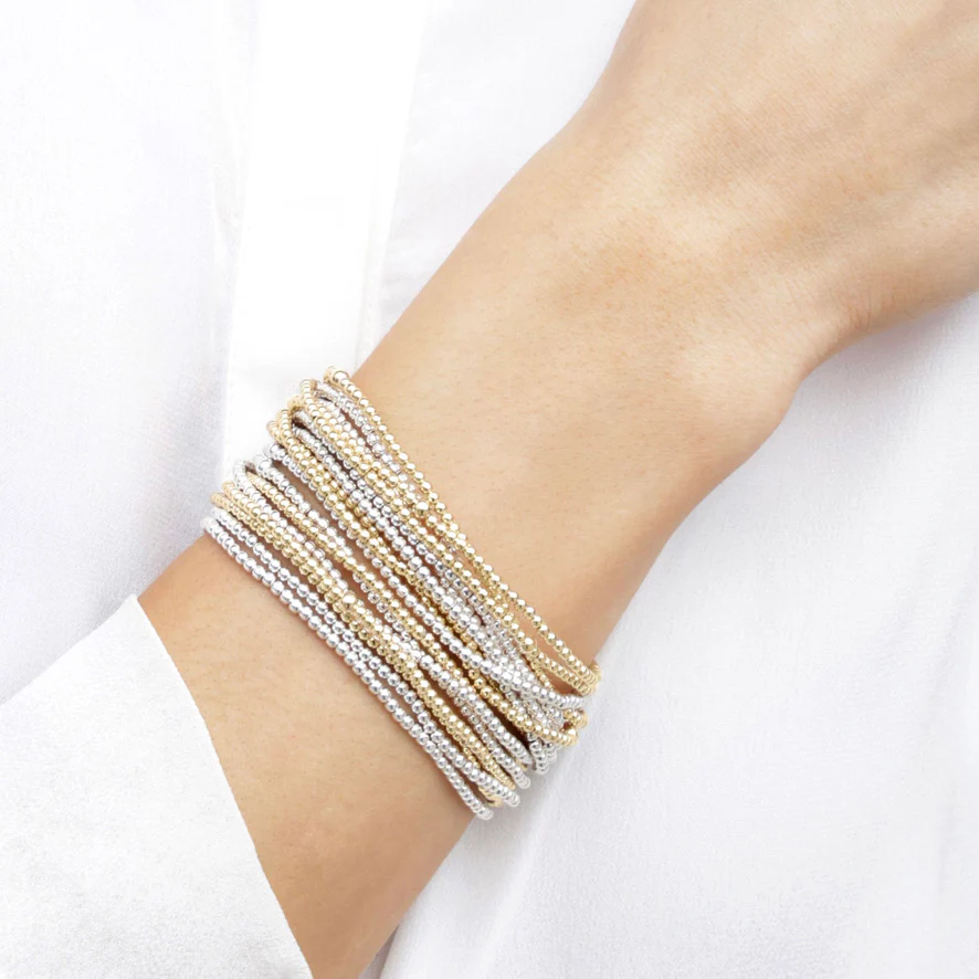 Classic Sterling 2mm Bead Bracelet - Image 3