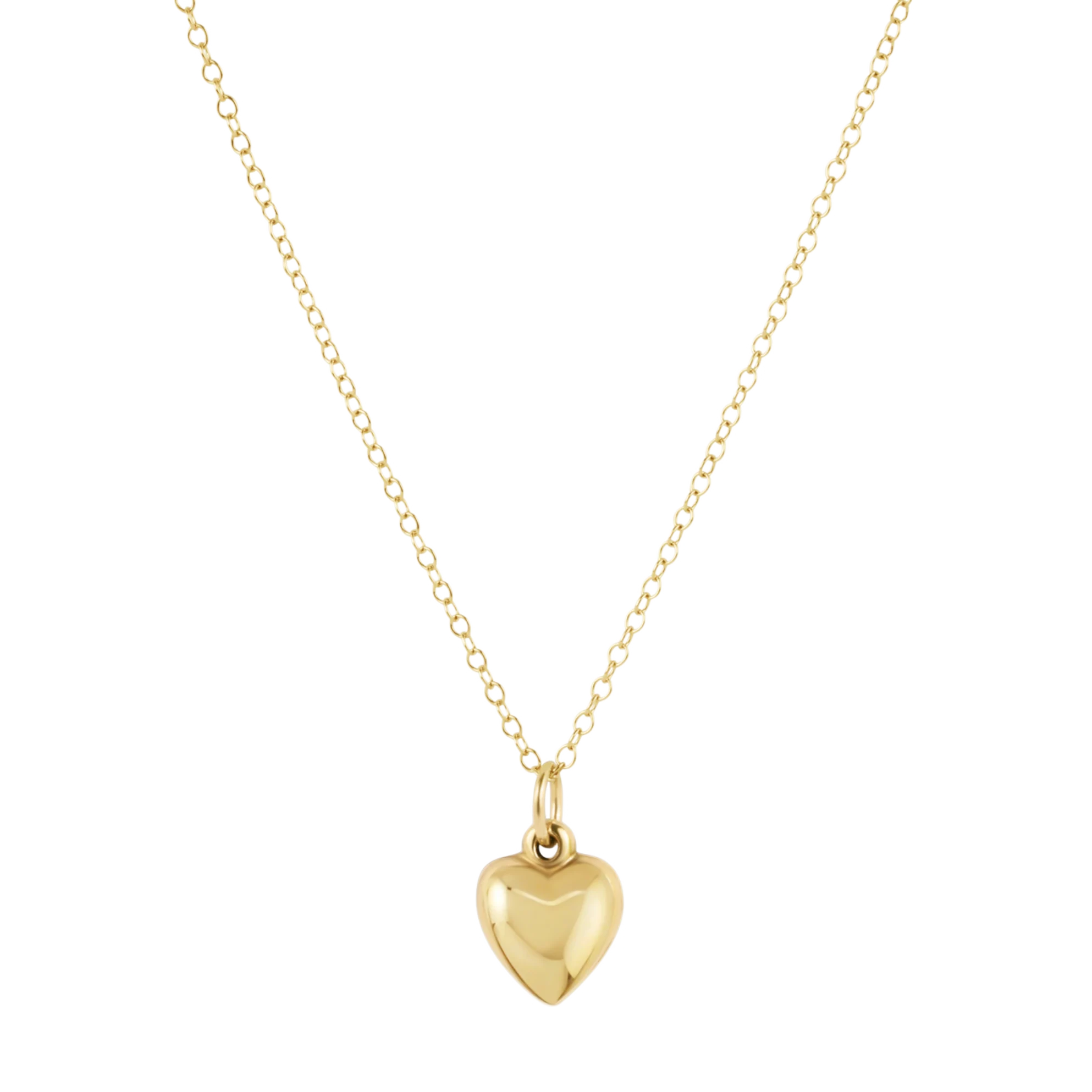 egirl 14" Necklace Gold - Love Plush Small Gold Charm