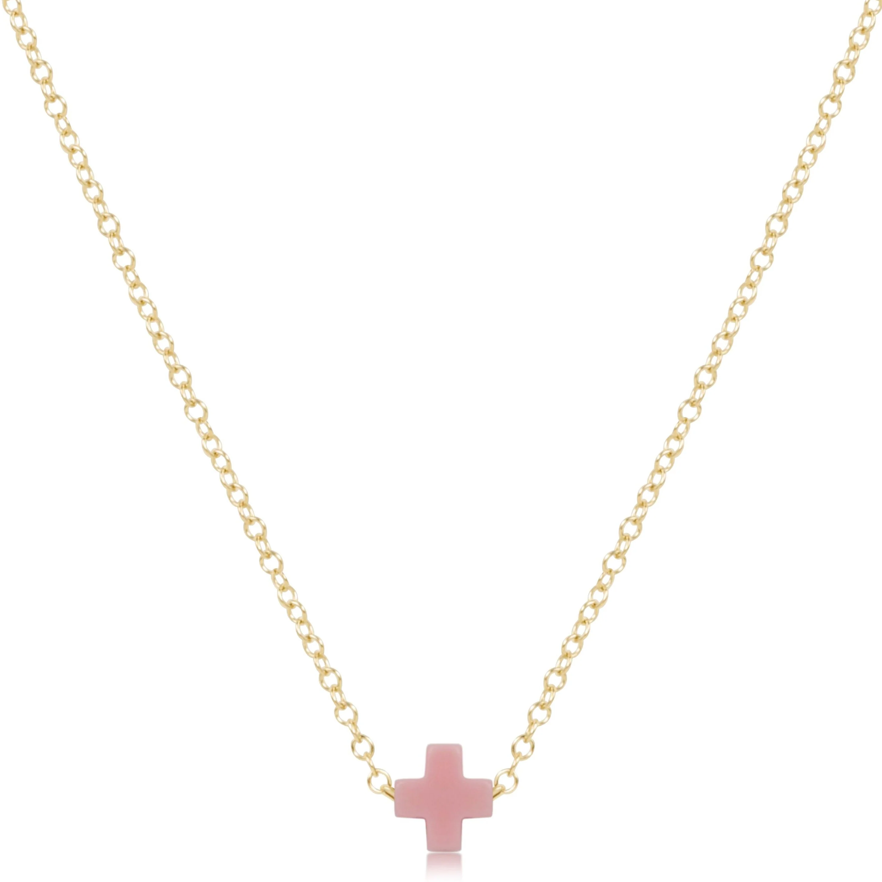 16" Necklace Gold - Signature Cross Small - Image 12