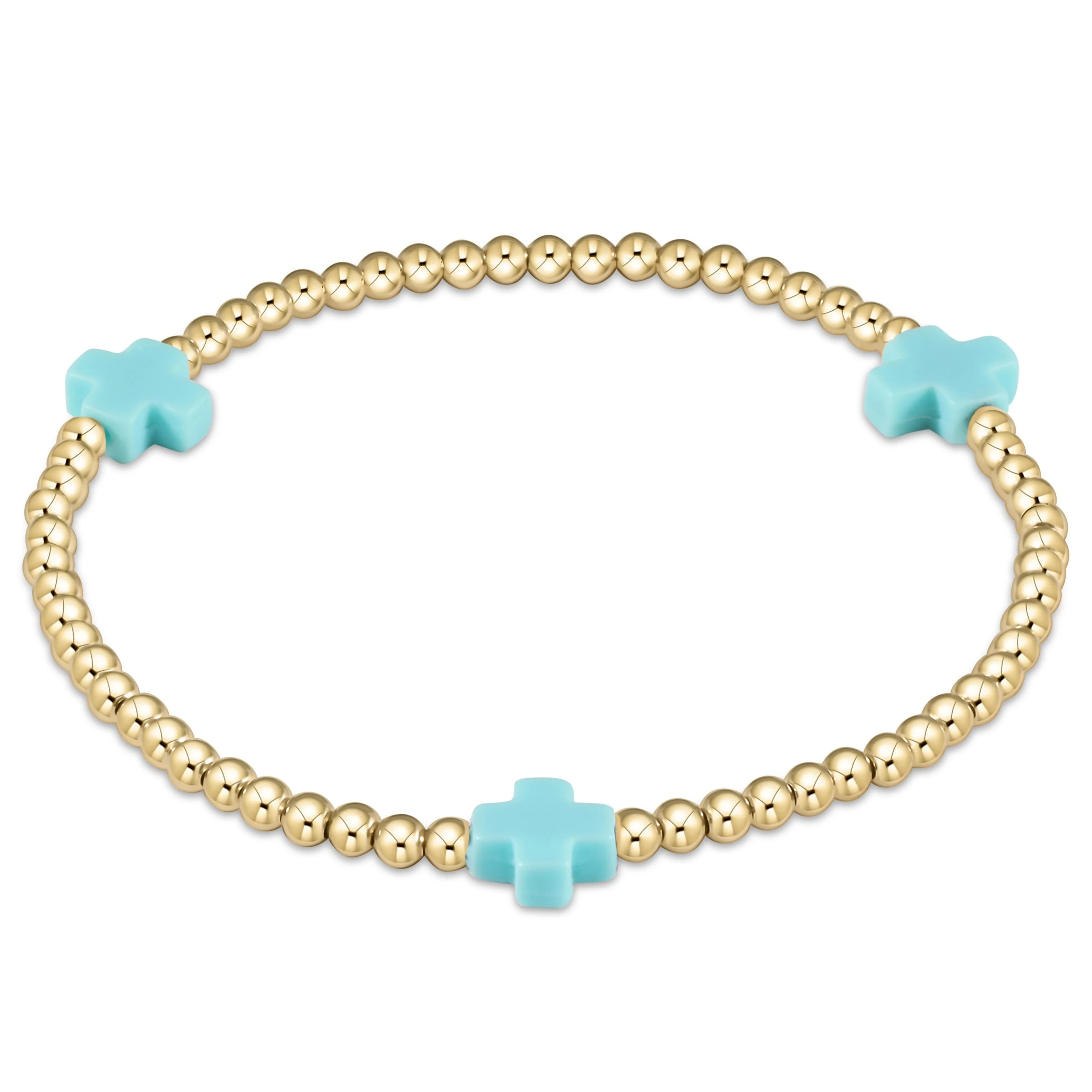 egirl signature cross bracelet gold - Image 12