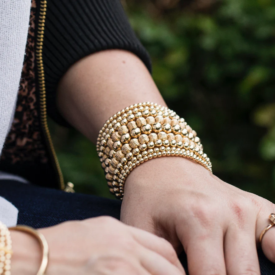 Dignity Gold 6mm Bead Bracelet - Image 4