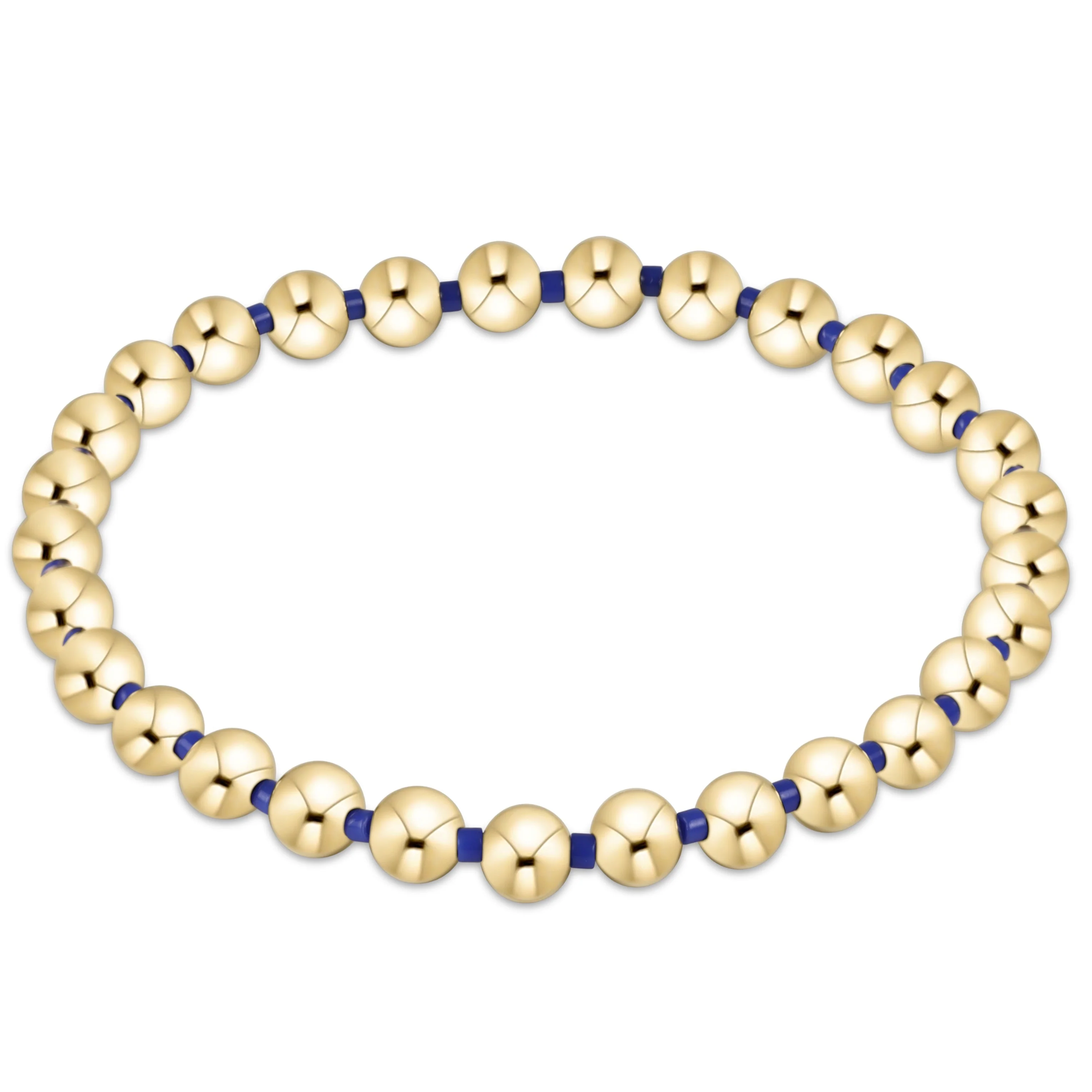 Gameday Hope Grateful 5mm Bead Bracelet - Blue