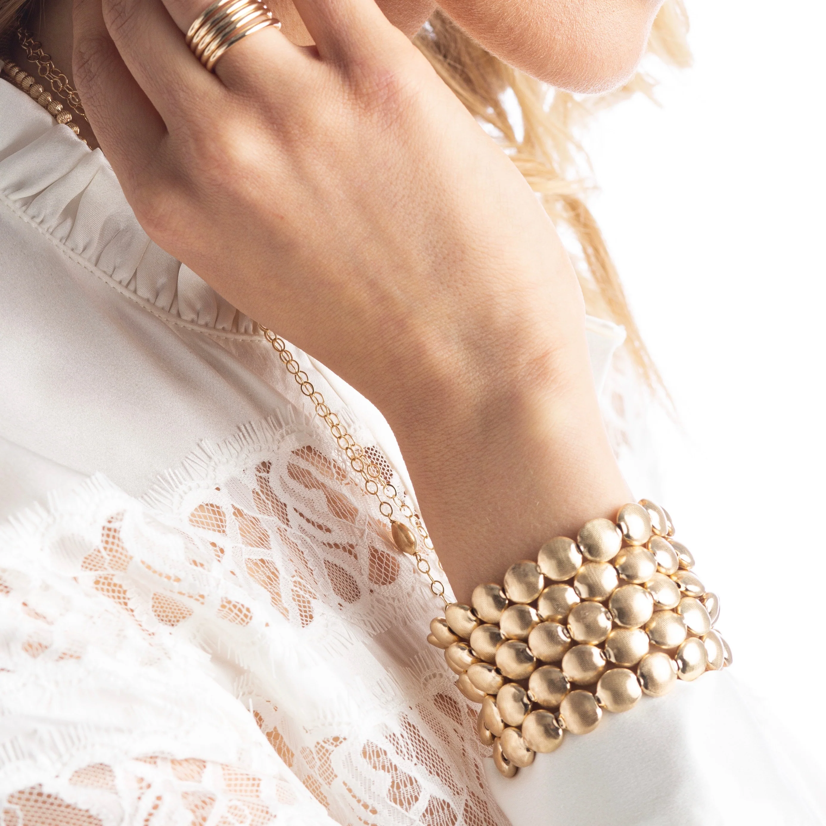 Honesty Gold 10mm Bead Bracelet - Image 2