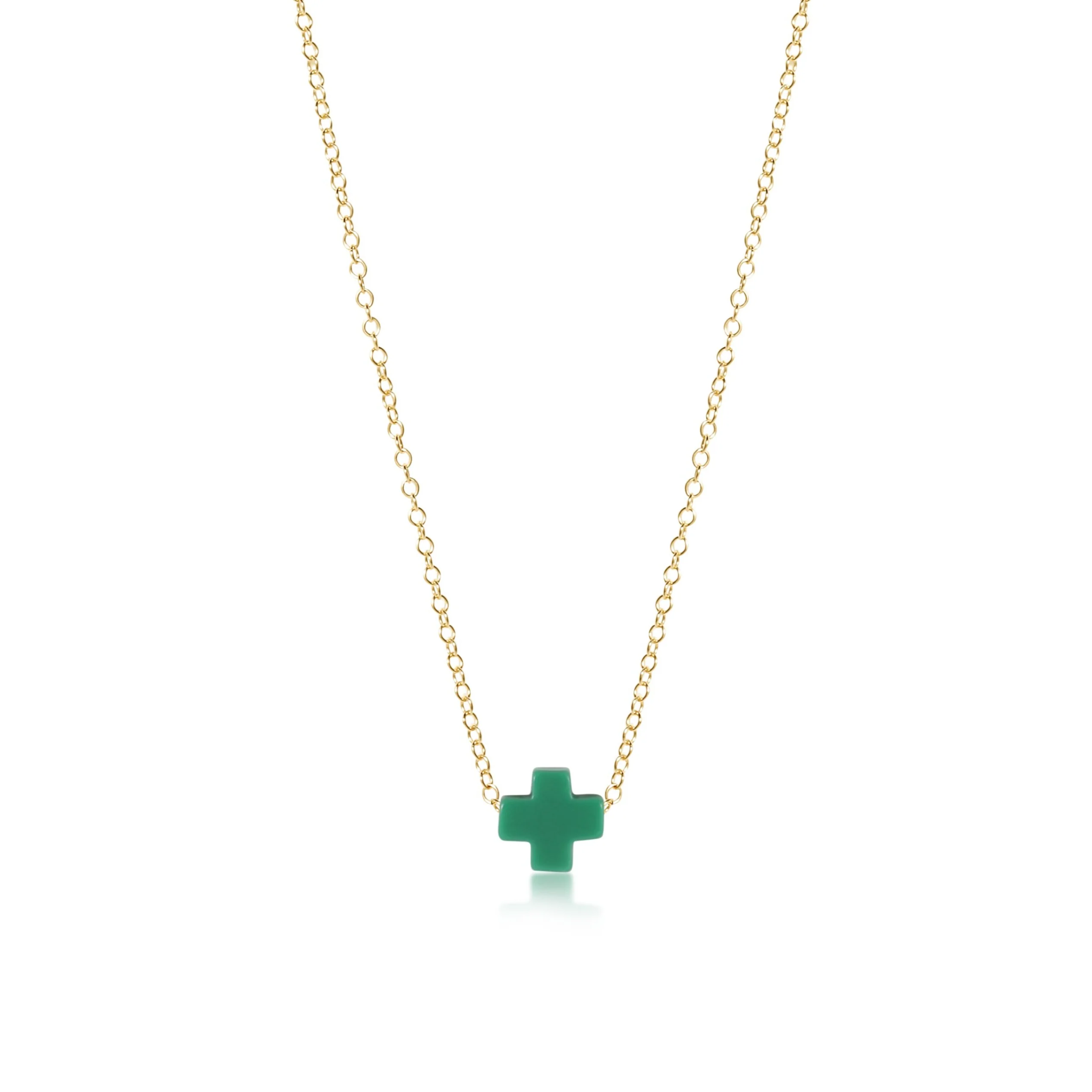 16" Necklace Gold - Signature Cross - Image 10