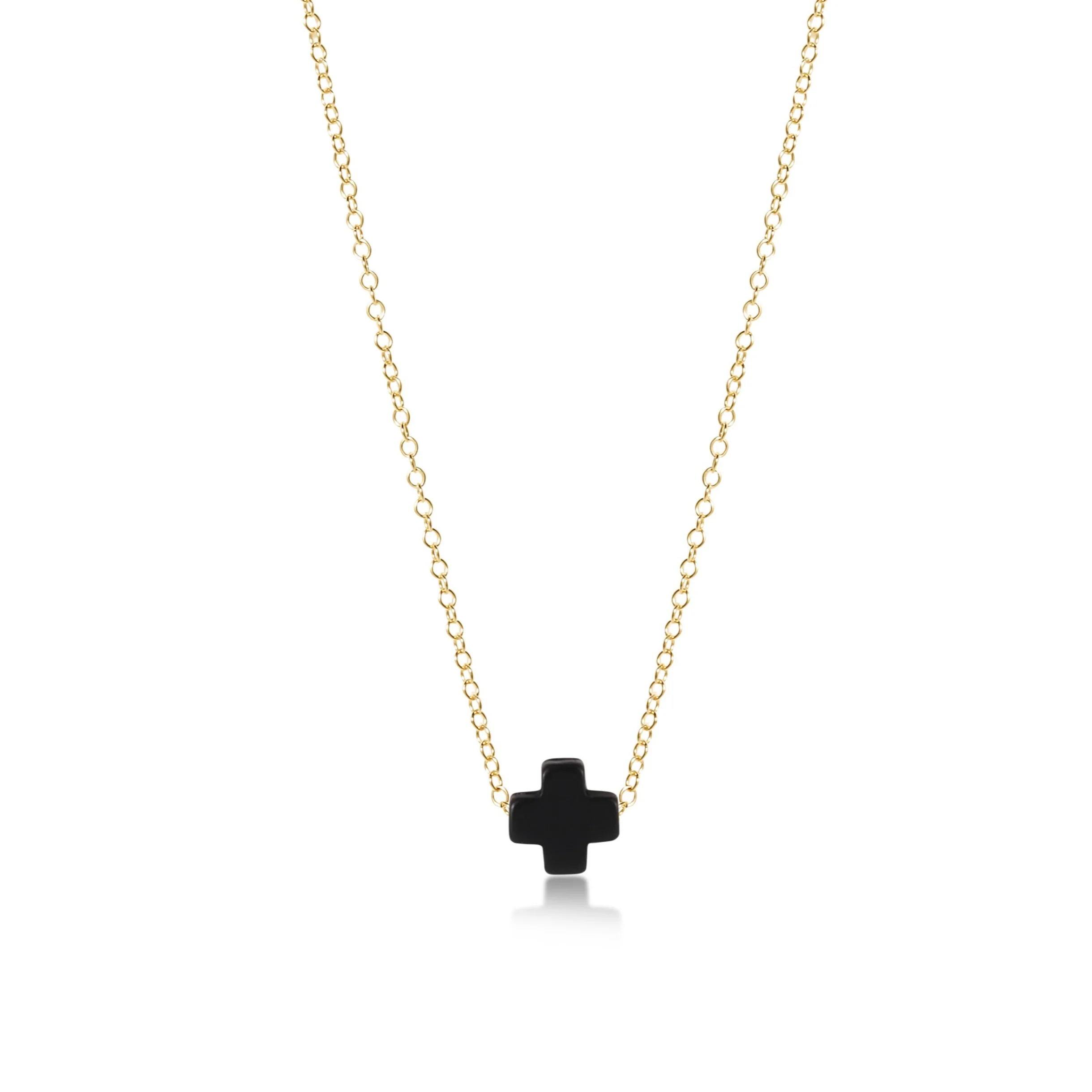 16" Necklace Gold - Signature Cross - Image 11