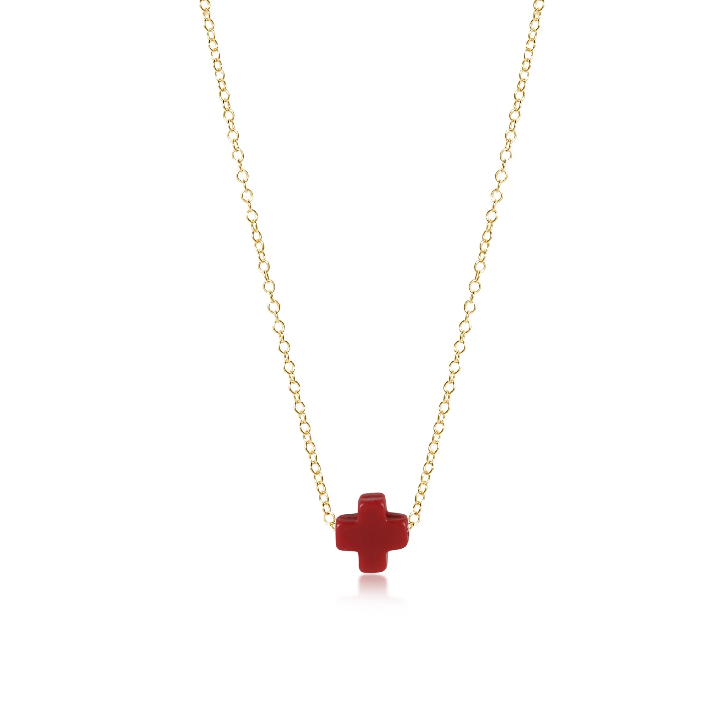 16" Necklace Gold - Signature Cross - Image 13