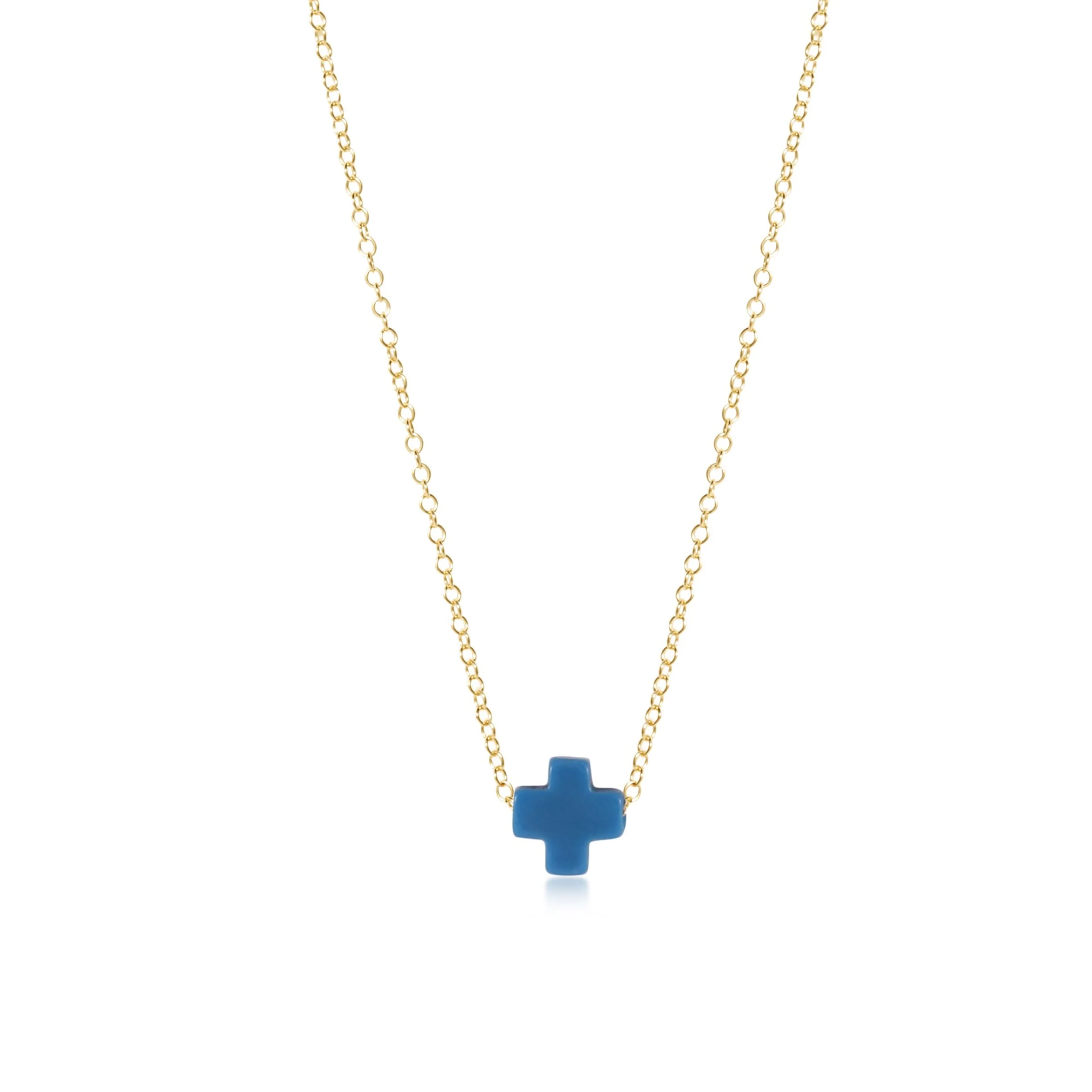 16" Necklace Gold - Signature Cross - Image 14