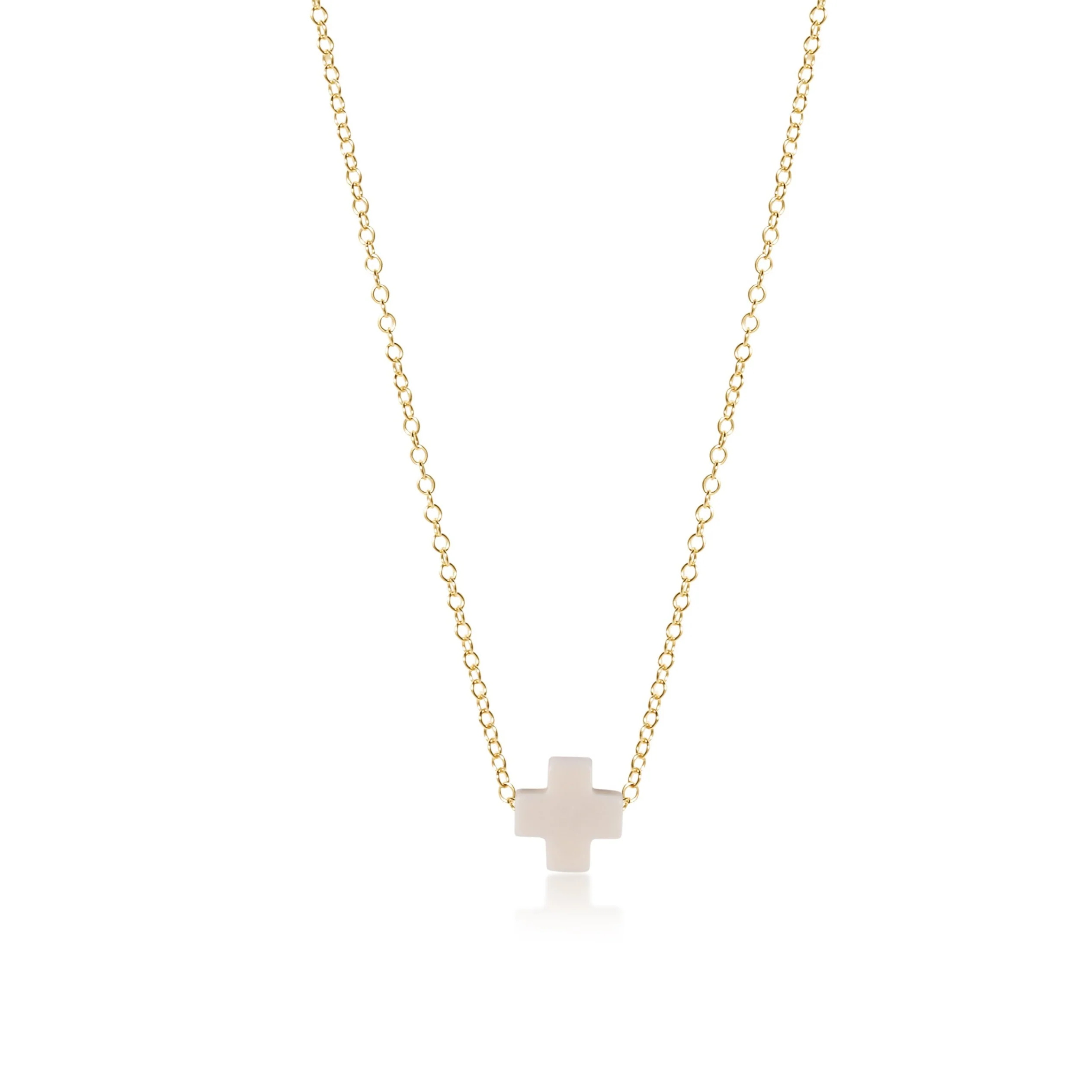 16" Necklace Gold - Signature Cross - Image 3