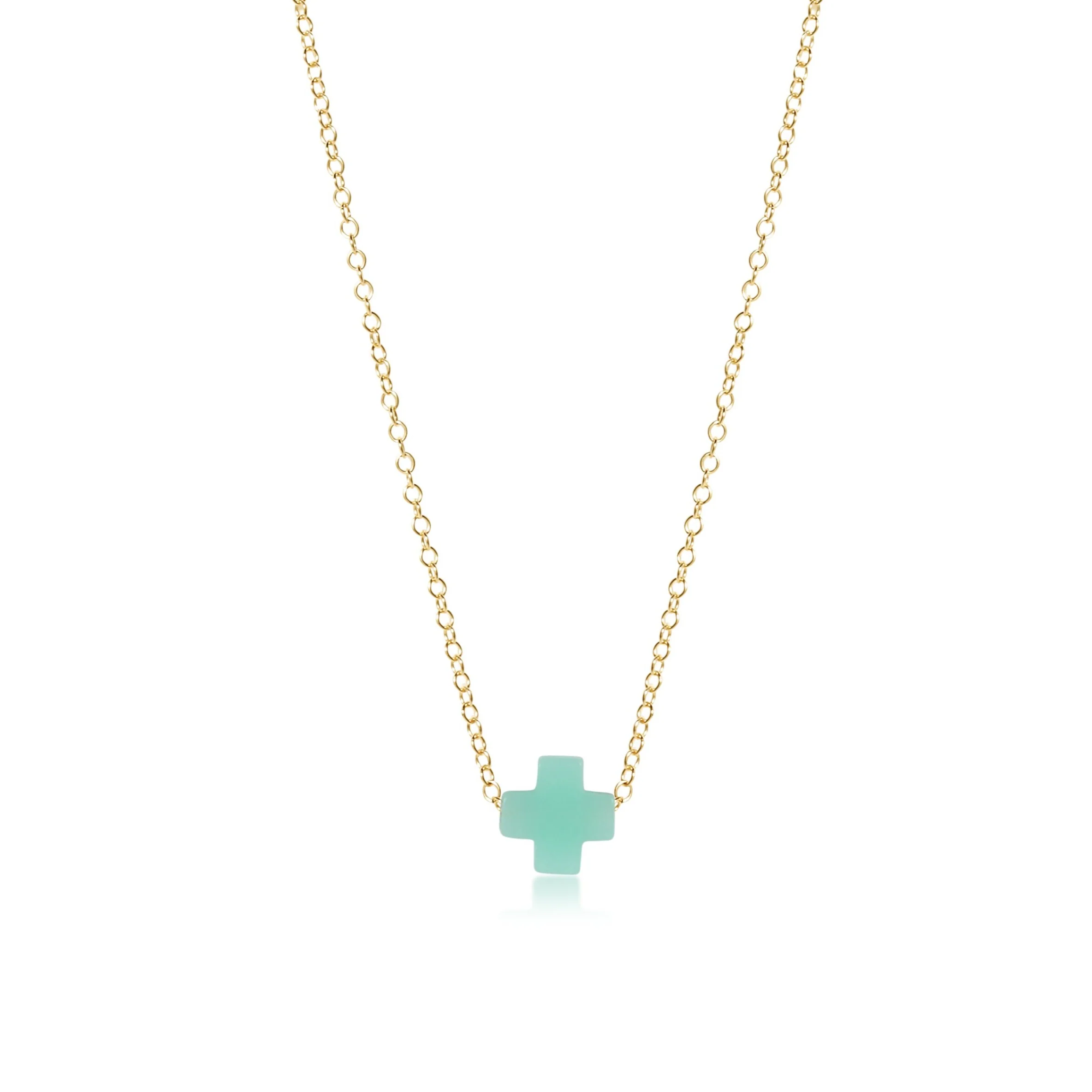16" Necklace Gold - Signature Cross - Image 4