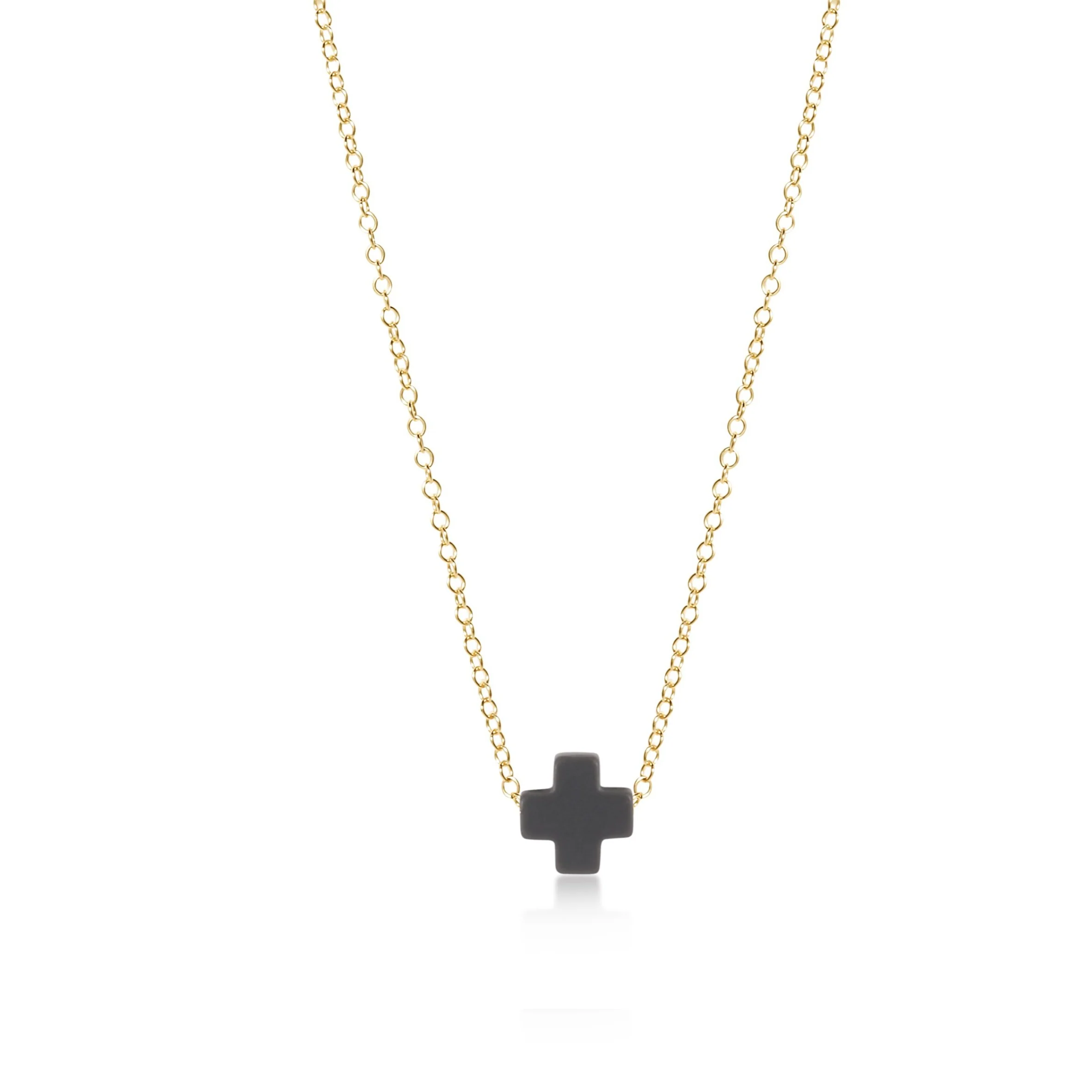 16" Necklace Gold - Signature Cross - Image 5