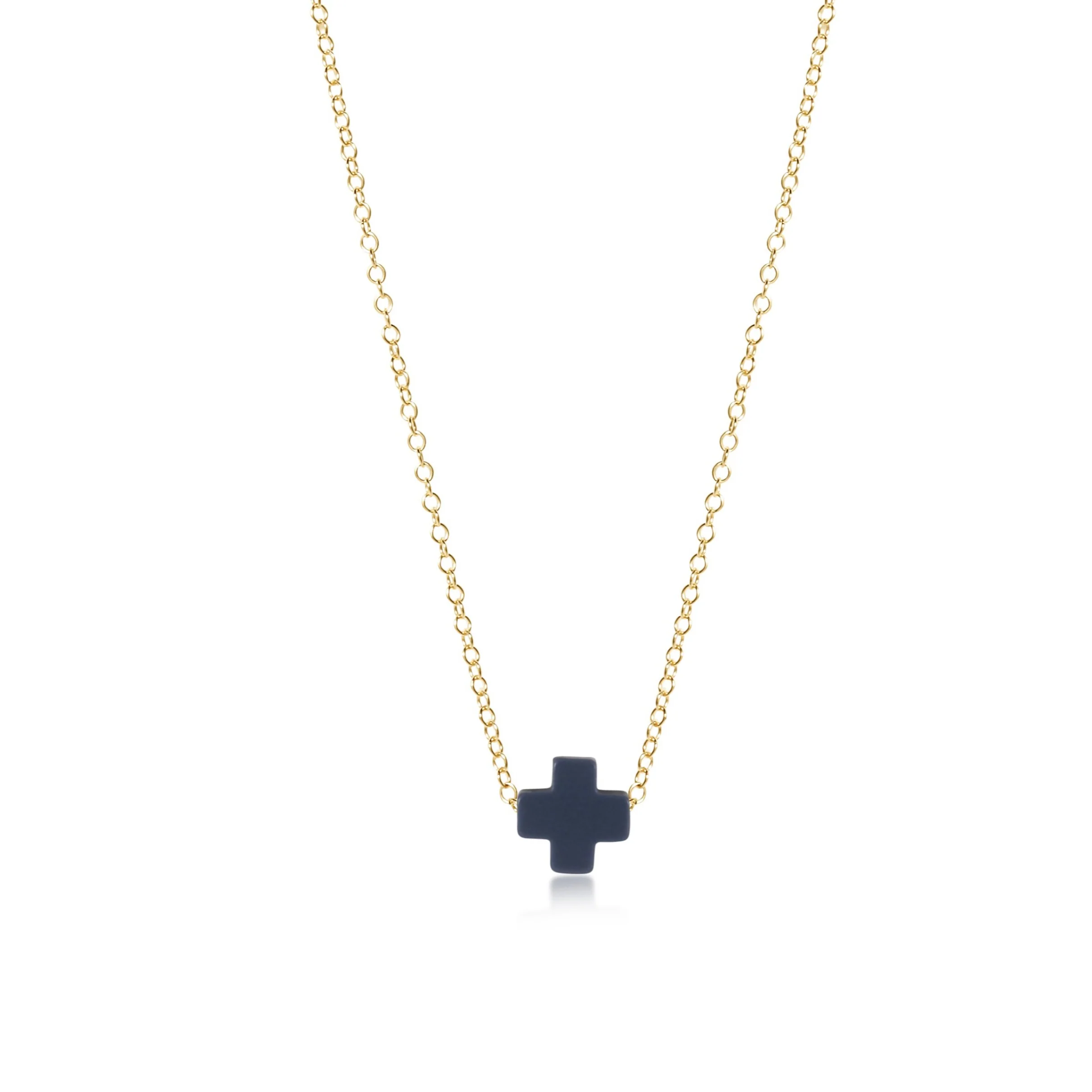 16" Necklace Gold - Signature Cross - Image 6