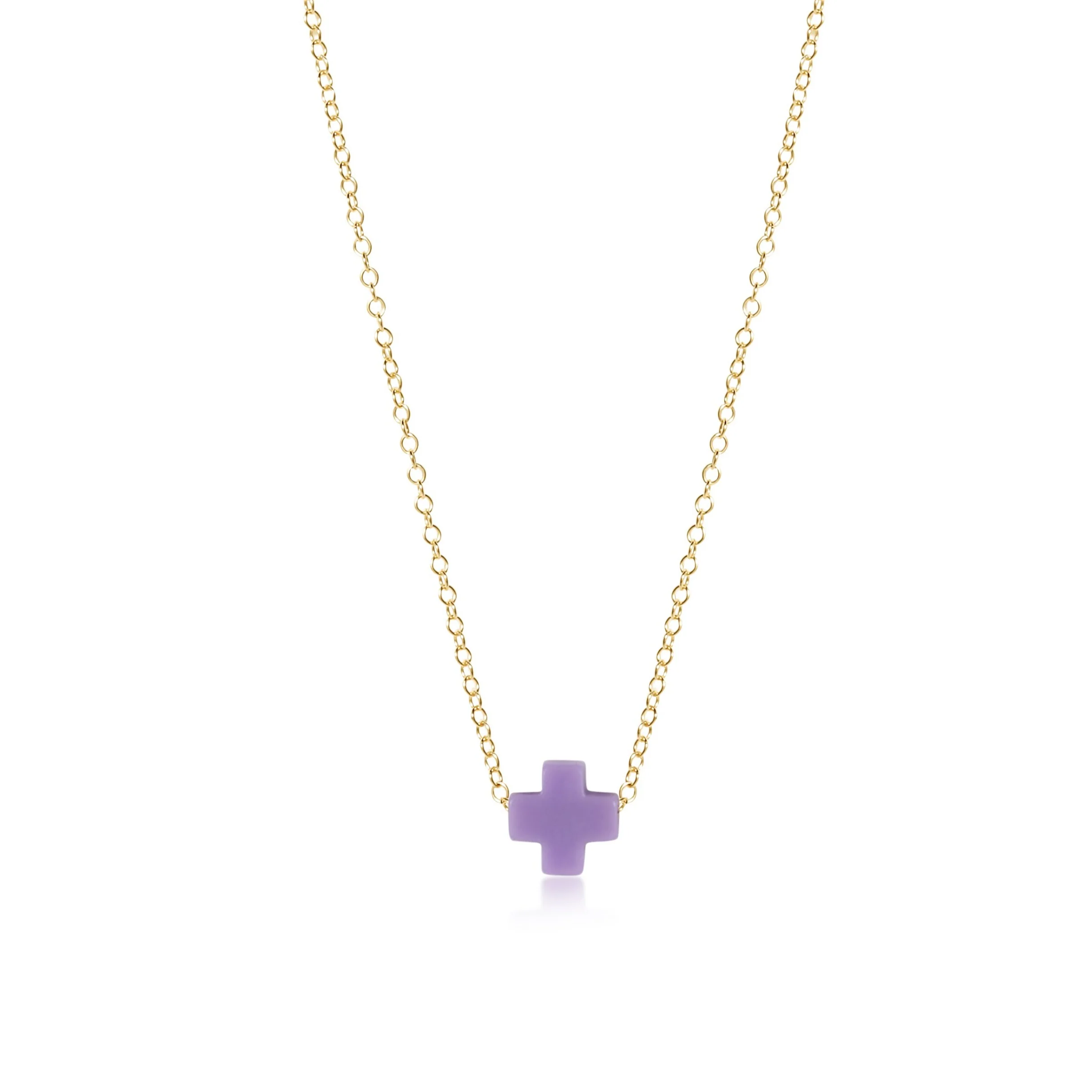 16" Necklace Gold - Signature Cross - Image 7
