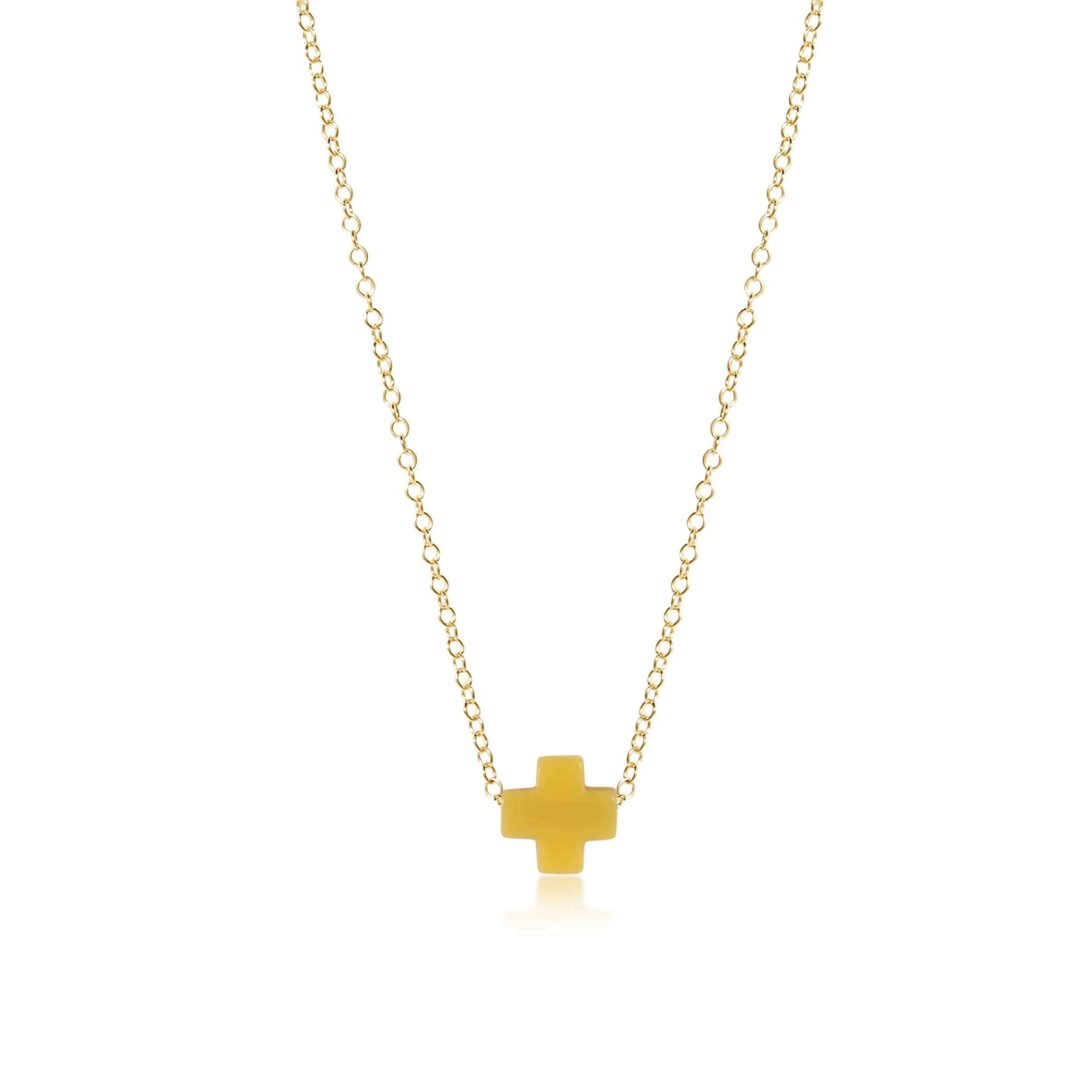 16" Necklace Gold - Signature Cross - Image 8