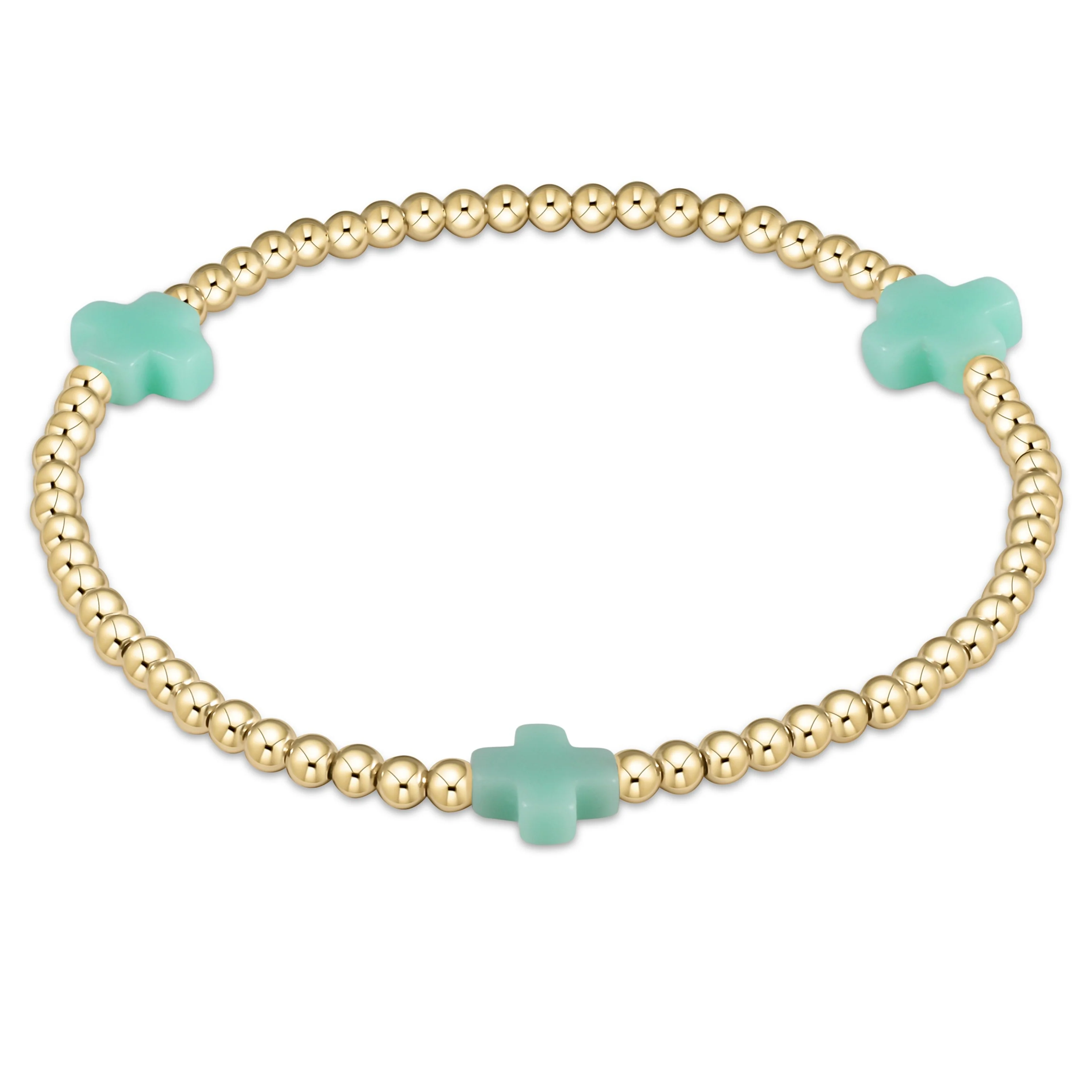 egirl signature cross bracelet gold - Image 4