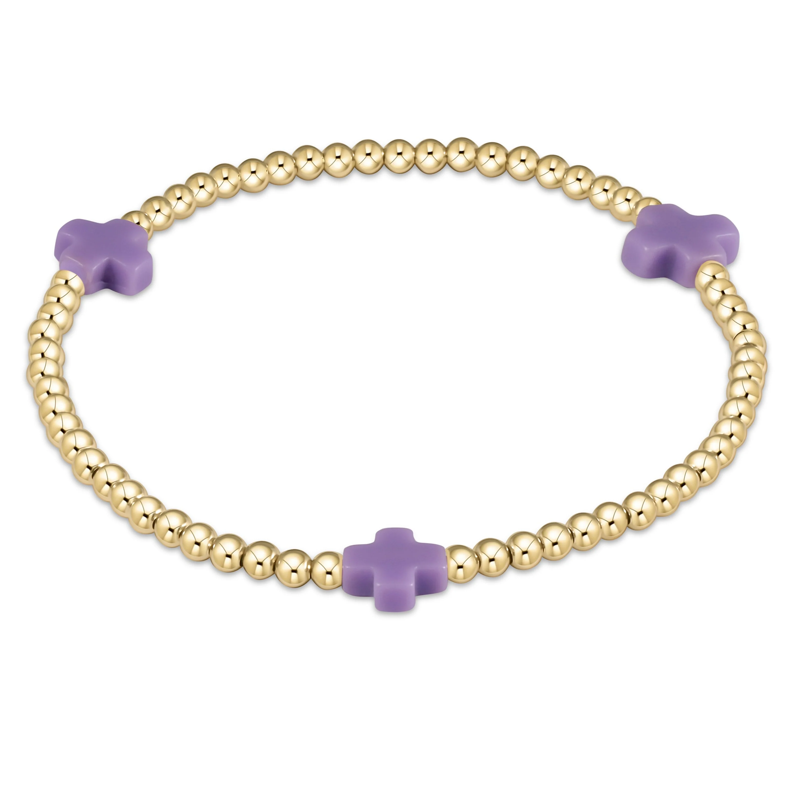 egirl signature cross bracelet gold - Image 3