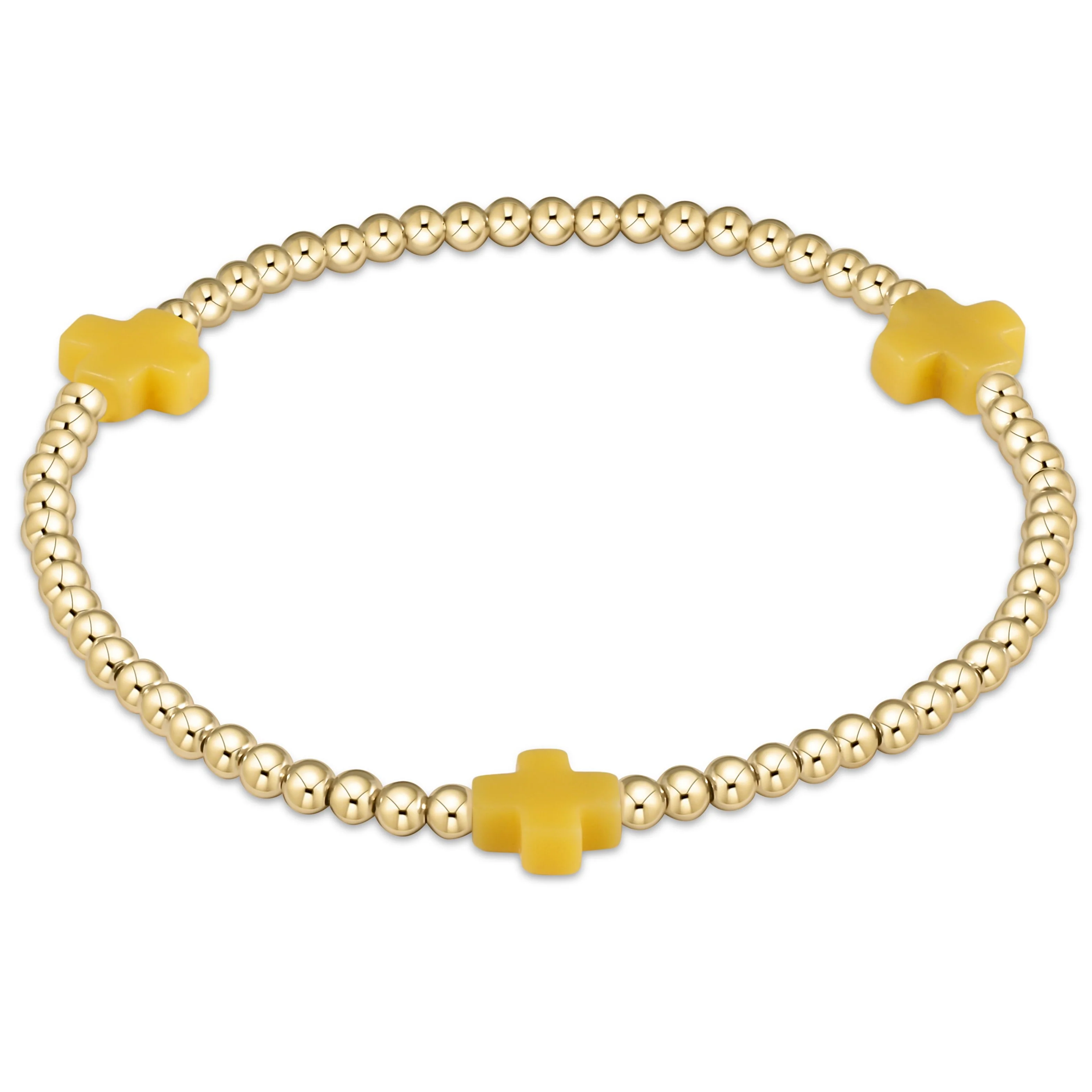 egirl signature cross bracelet gold - Image 8
