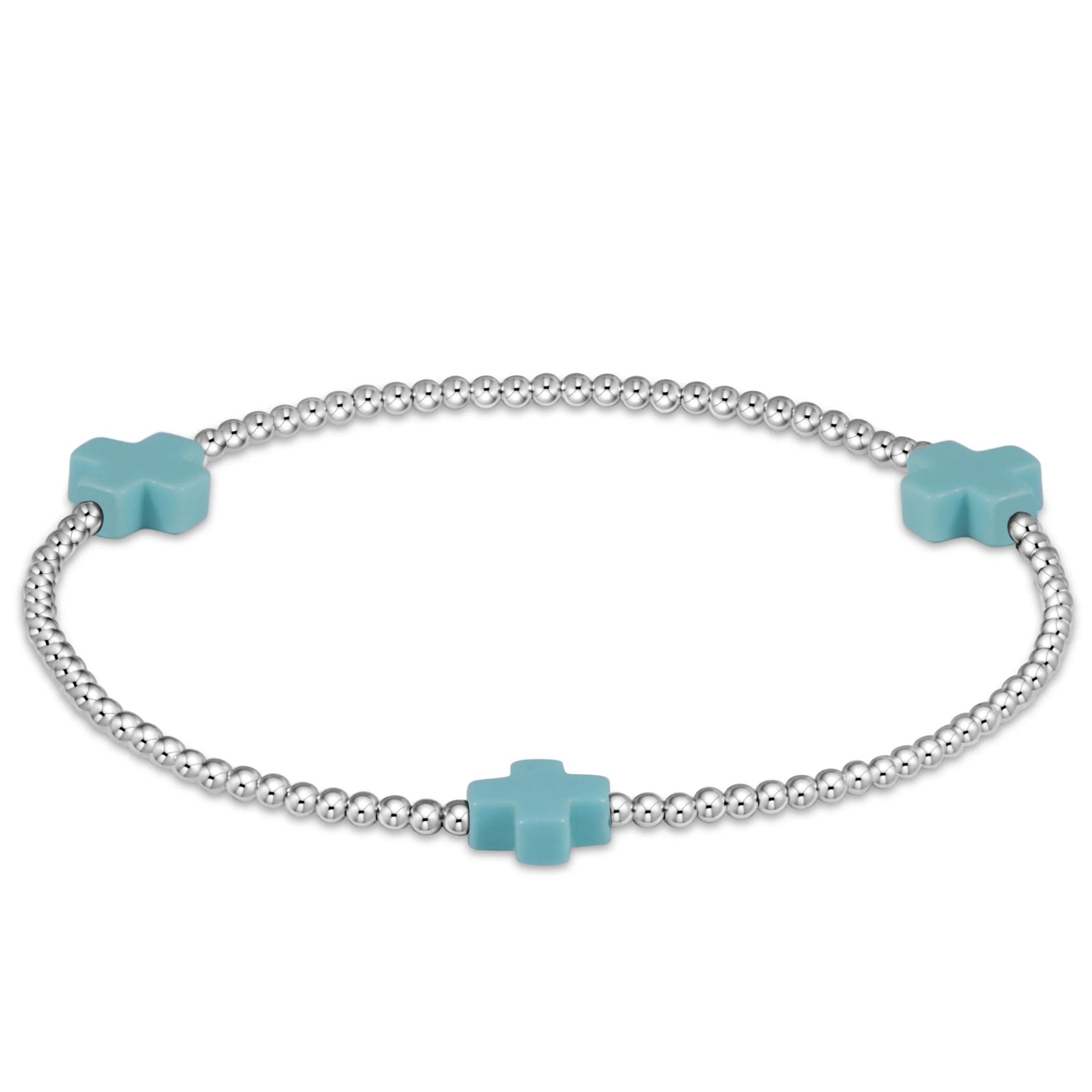 Signature Cross Sterling Pattern 2mm Bead Bracelet - Image 3