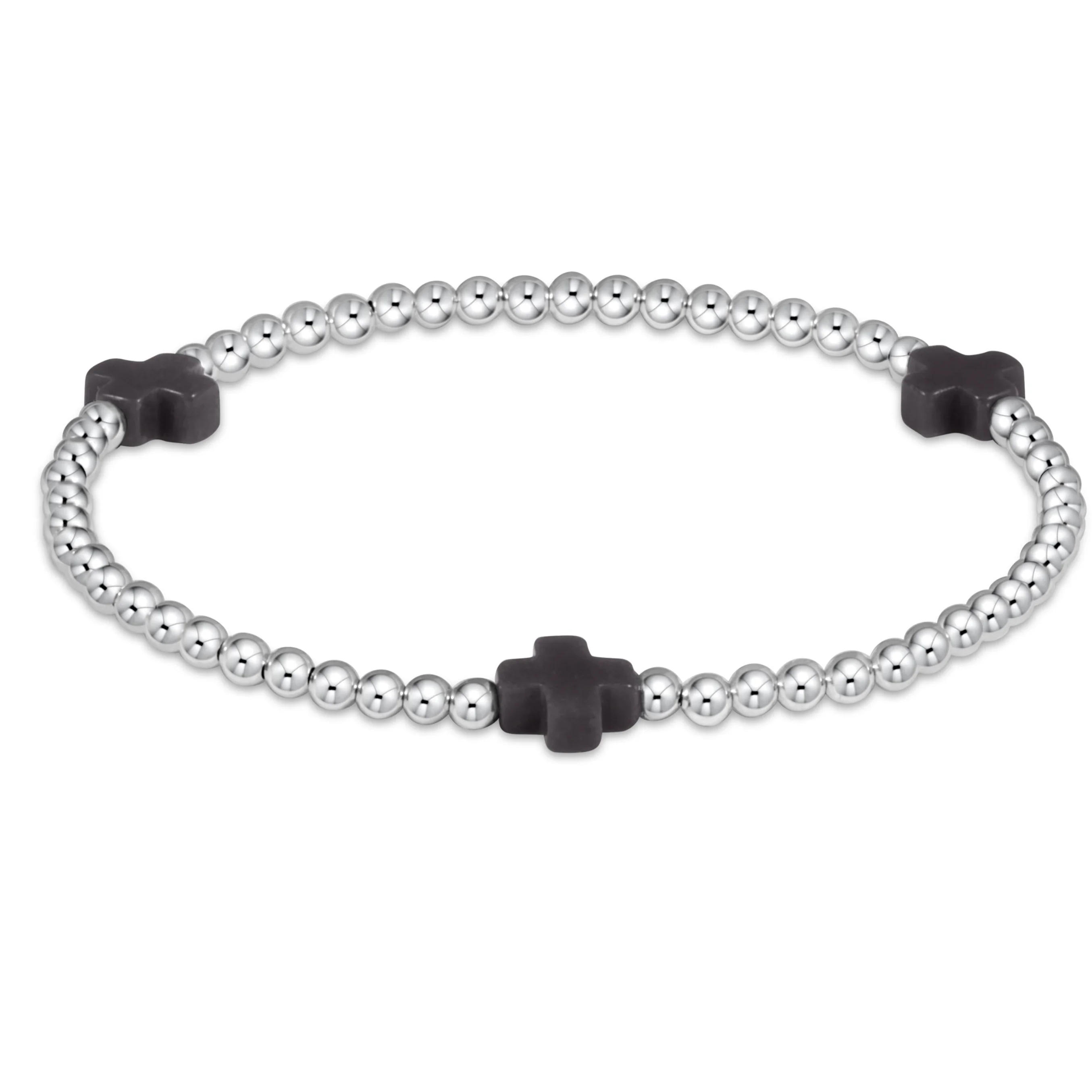 Signature Cross Sterling Pattern 3mm Bead Bracelet - Image 3