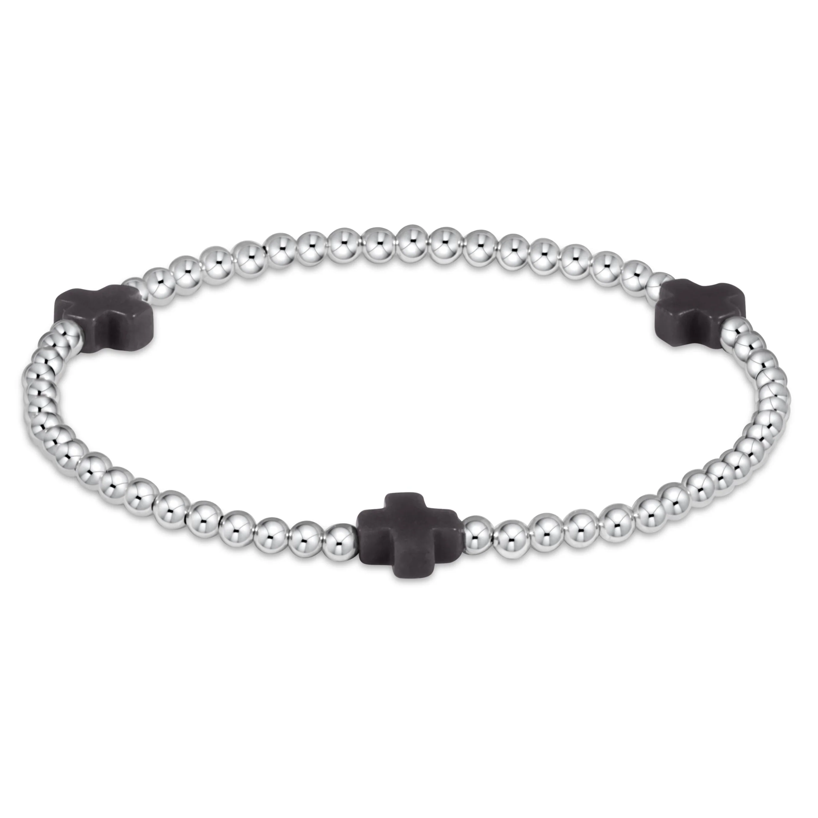 Signature Cross Sterling Pattern 3mm Bead Bracelet - Image 5