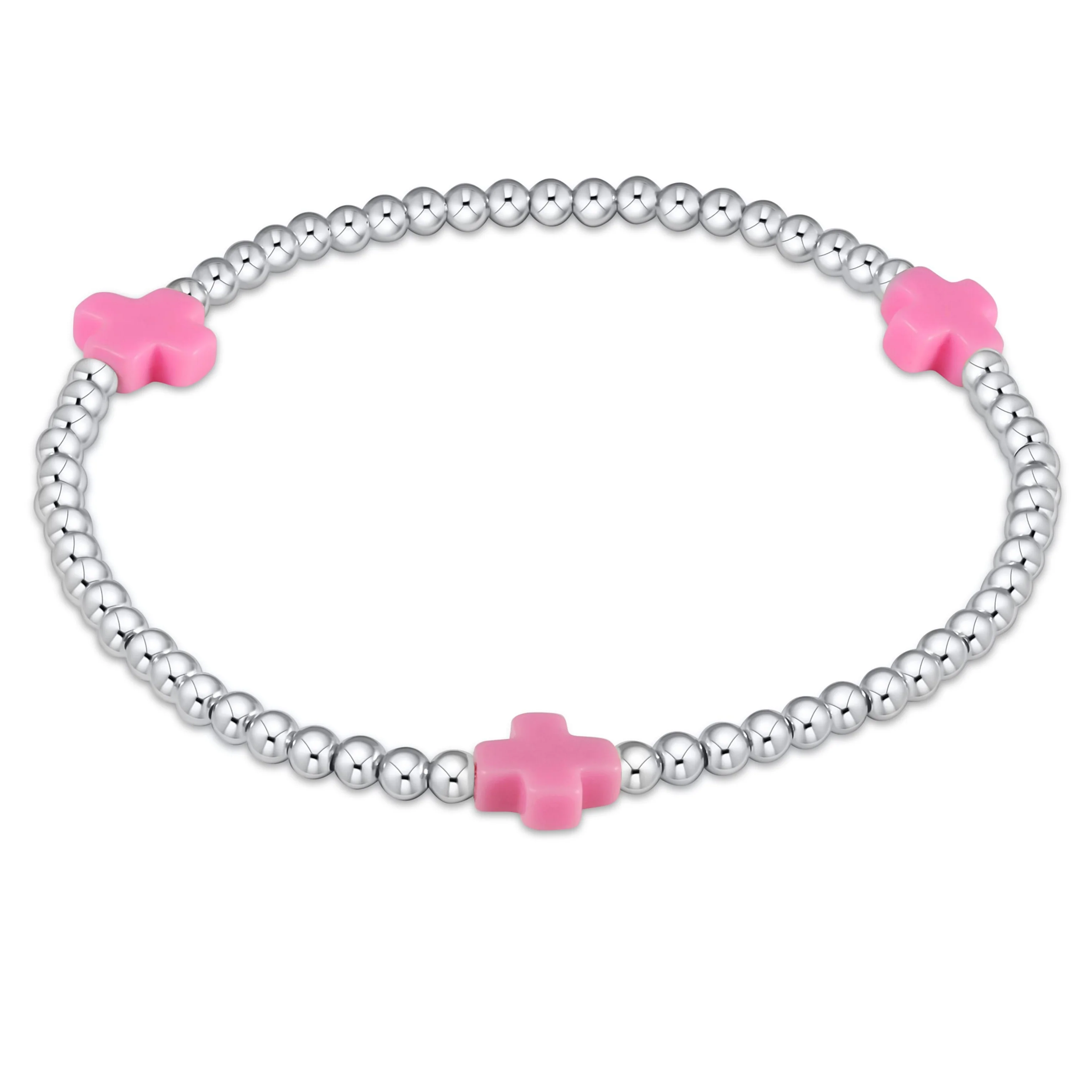 Signature Cross Sterling Pattern 3mm Bead Bracelet - Image 6