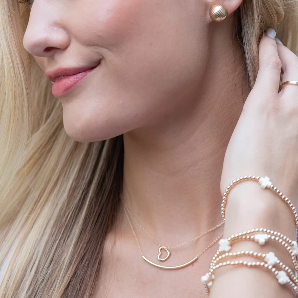 16" Necklace Gold - Bliss Bar Gold - Image 3